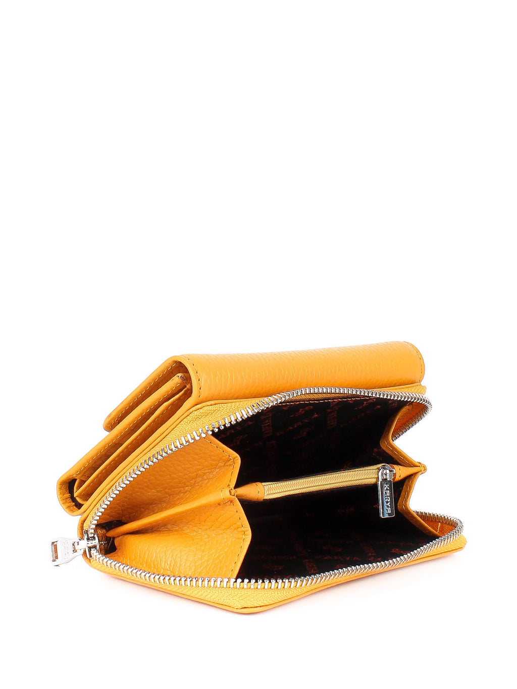 Cartera de piel italiana Amarillo 1192-56