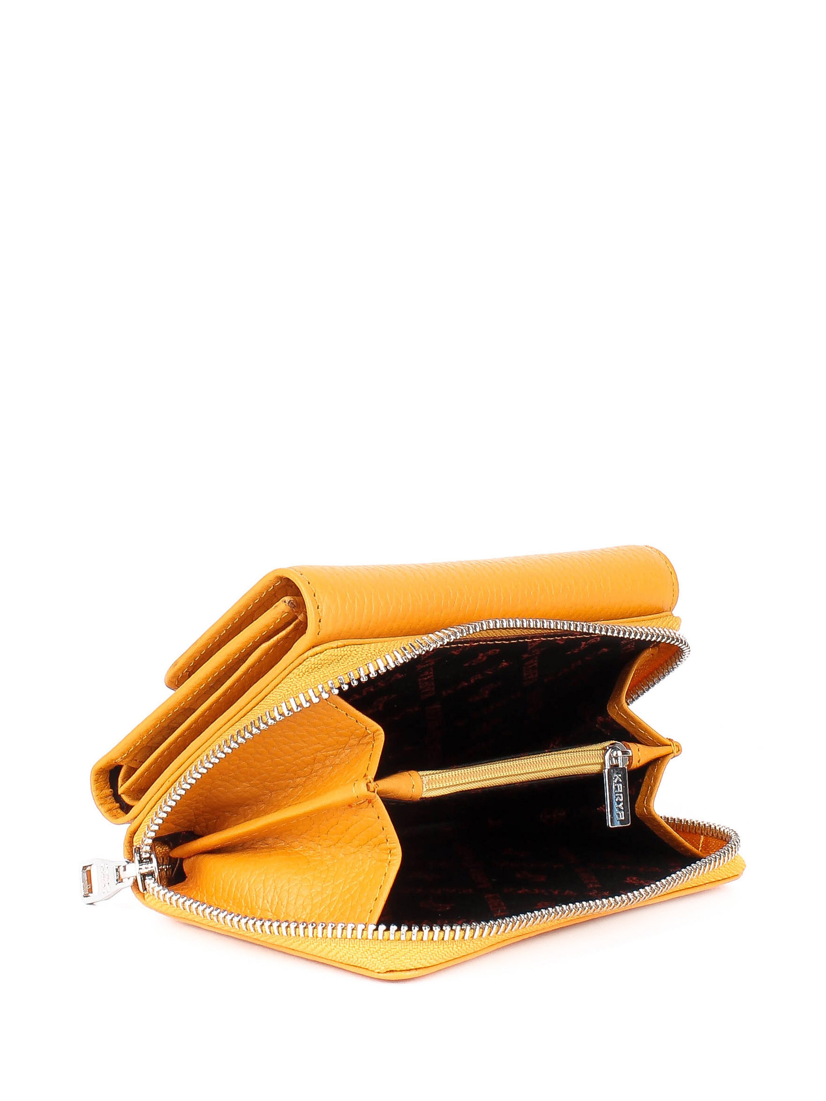 Cartera de piel italiana Amarillo 1192-56