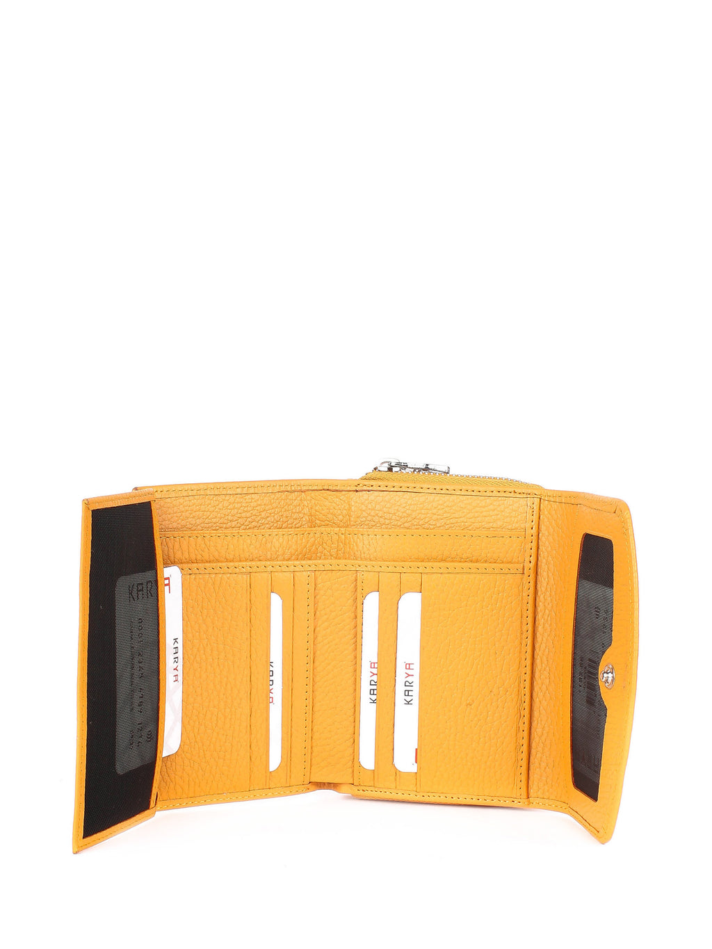 Cartera de piel italiana Amarillo 1192-56