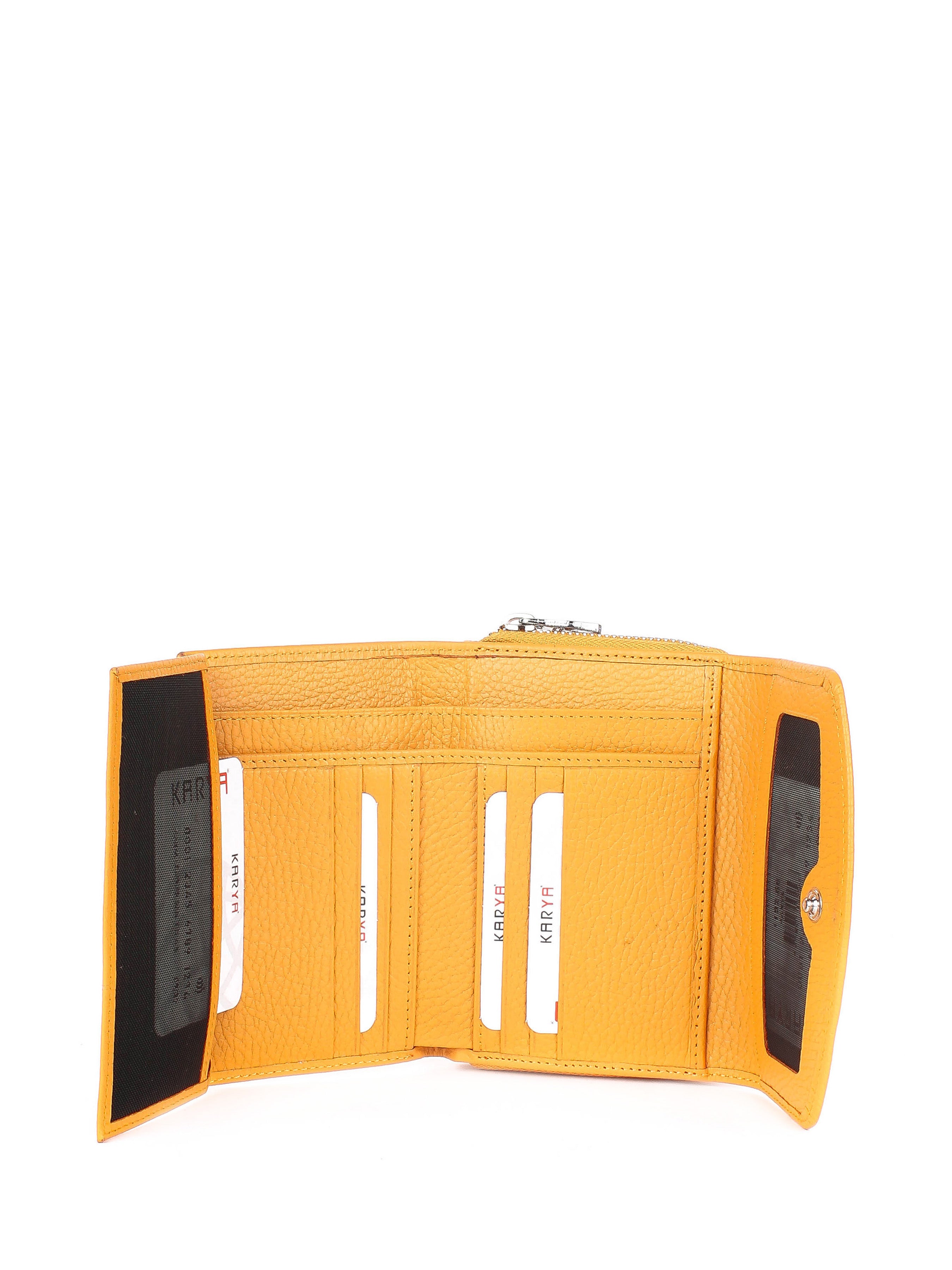 Cartera de piel italiana Amarillo 1192-56