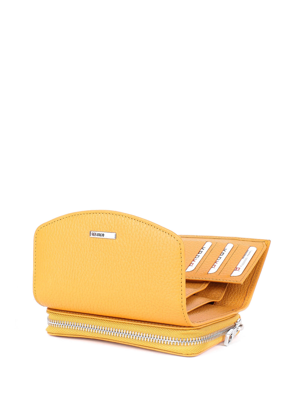 Cartera de piel italiana Amarillo 1192-56