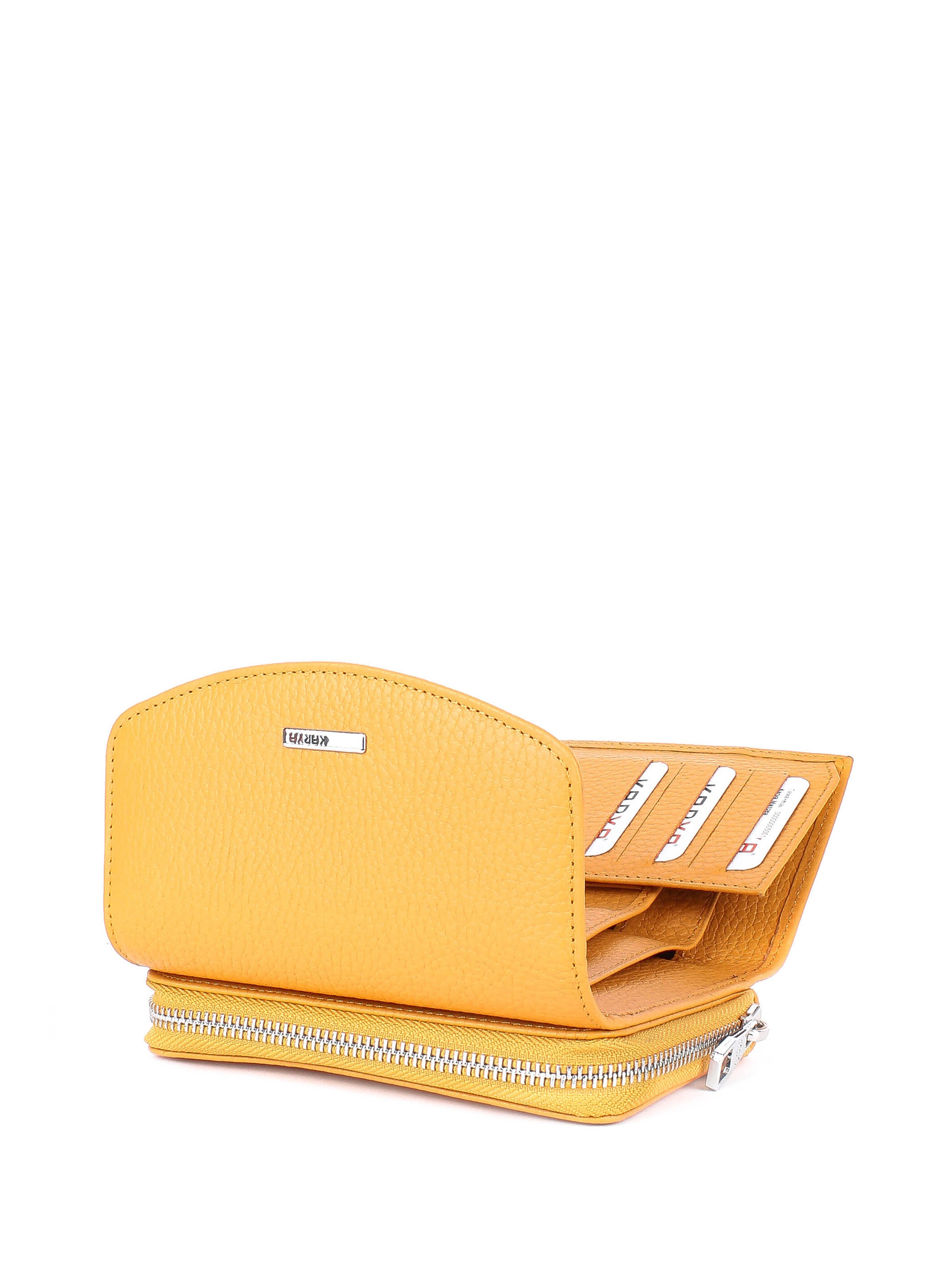 Cartera de piel italiana Amarillo 1192-56