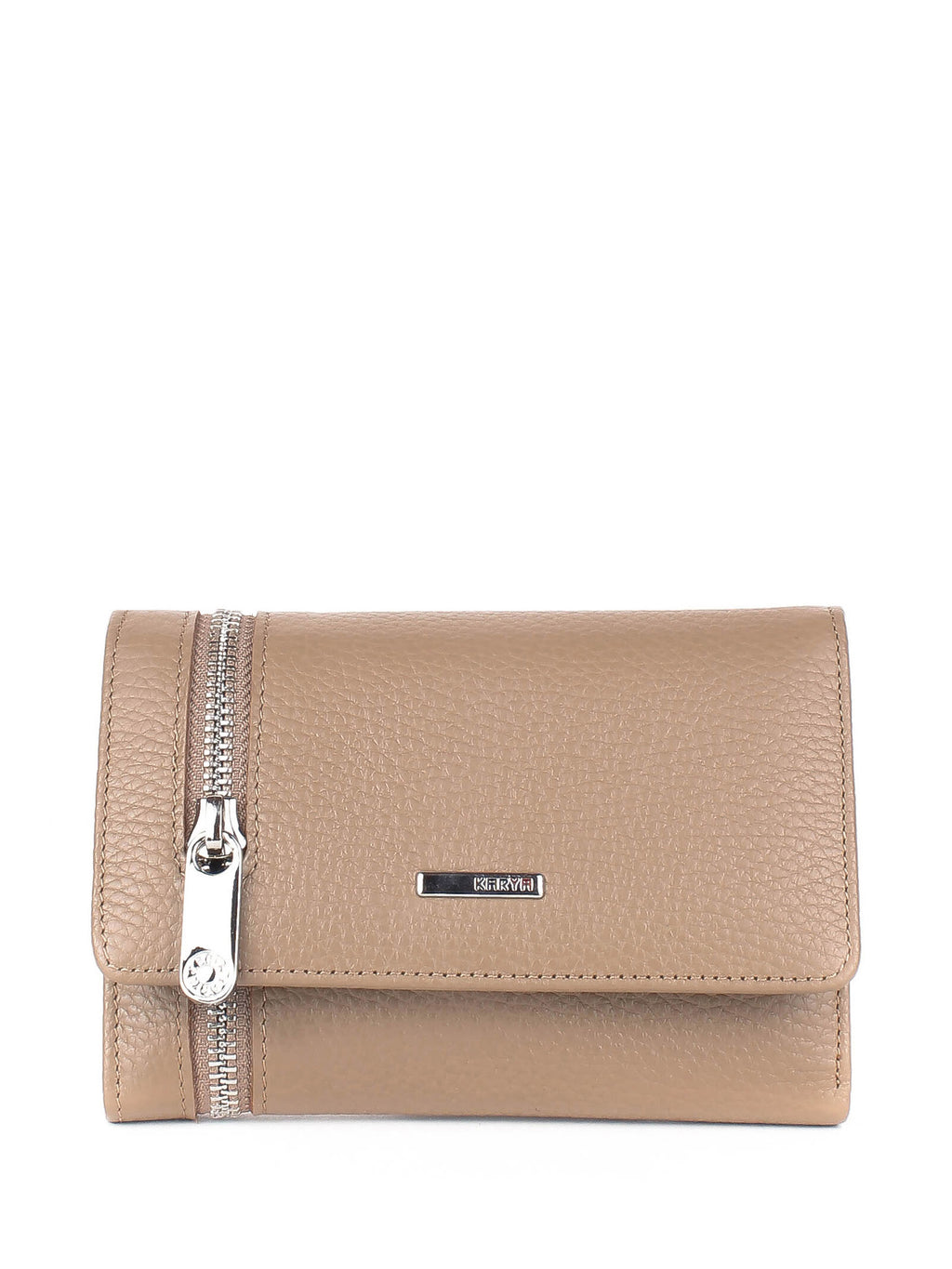 Cartera de piel italiana Gris 2004-51