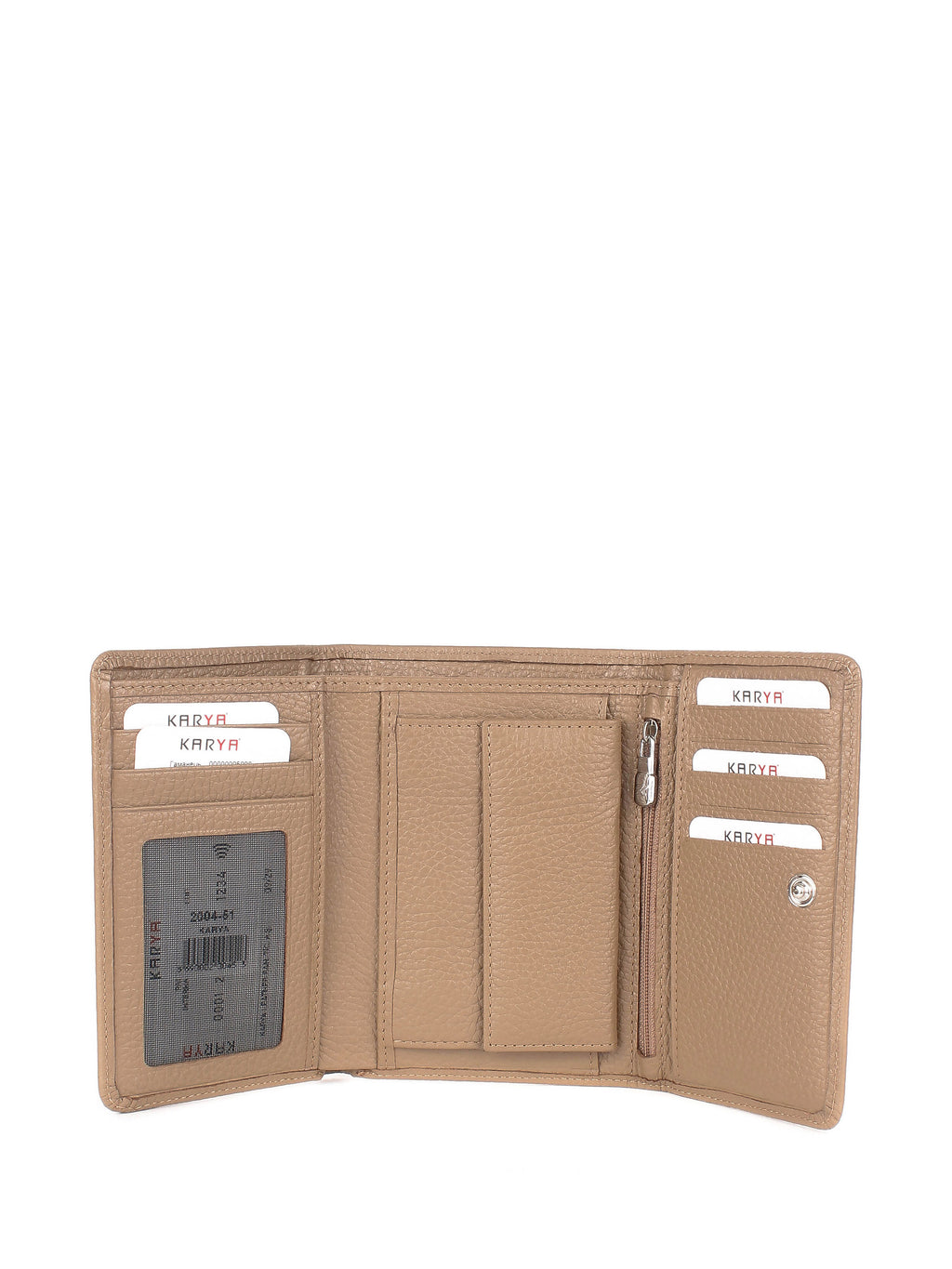 Cartera de piel italiana Gris 2004-51