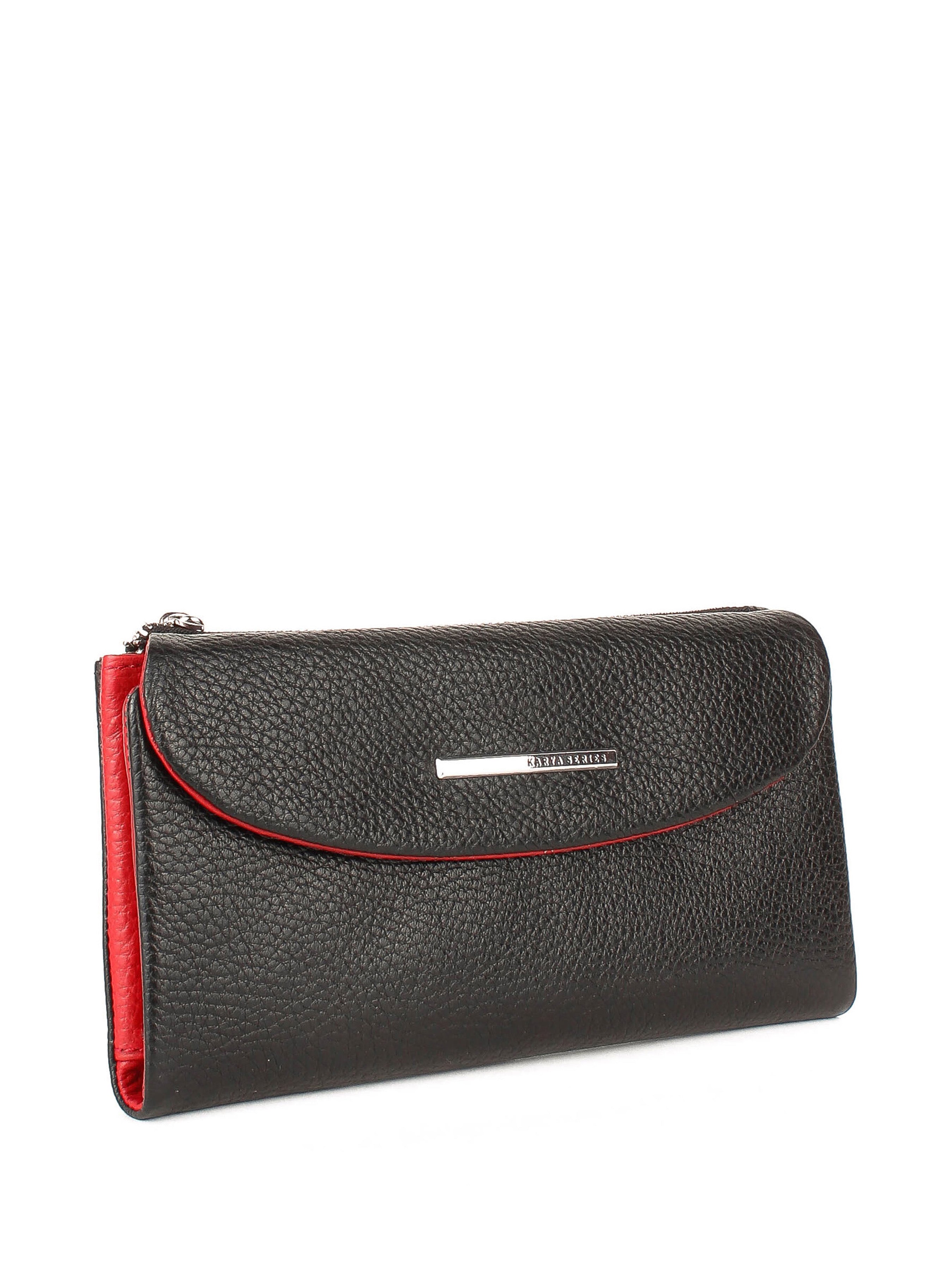 Cartera de piel italiana Negro 1172-45-46