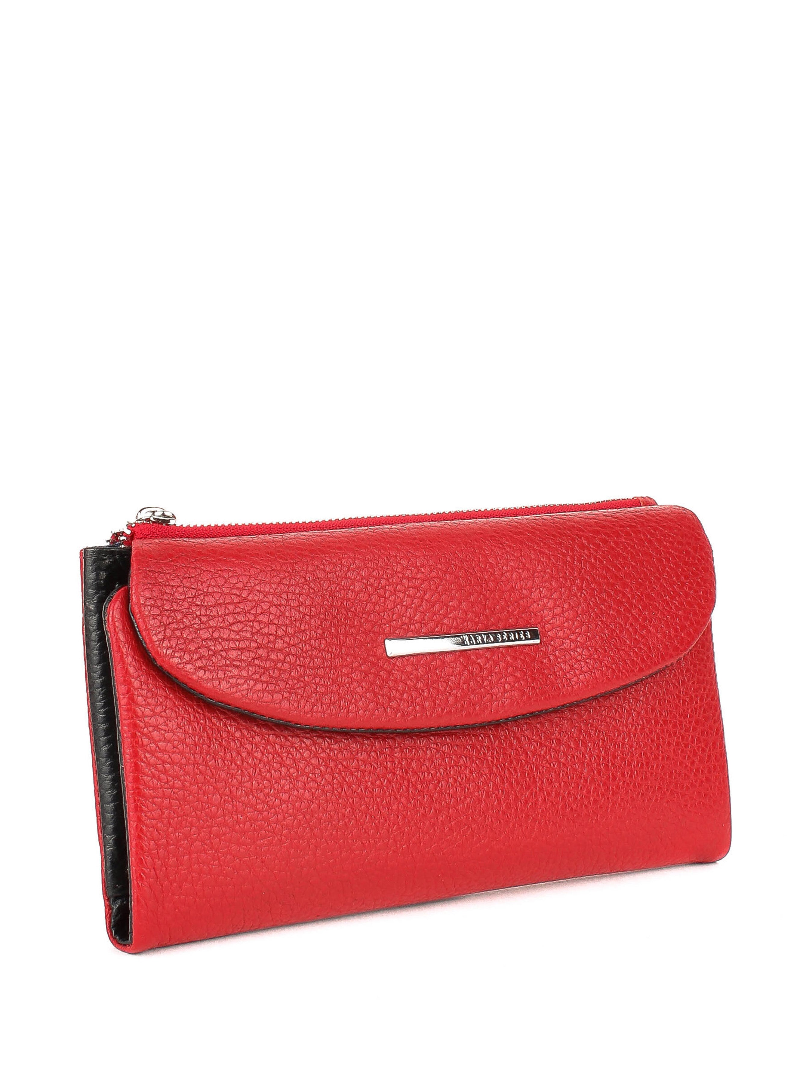 Cartera de piel italiana Rojo 1172-46-45