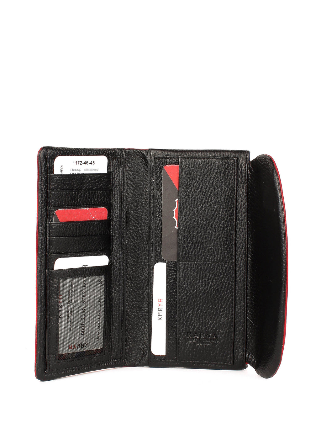 Cartera de piel italiana Rojo 1172-46-45