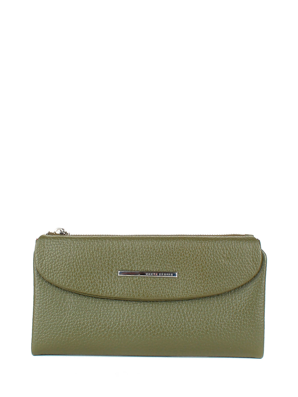 Cartera de piel italiana Verde 1172-084