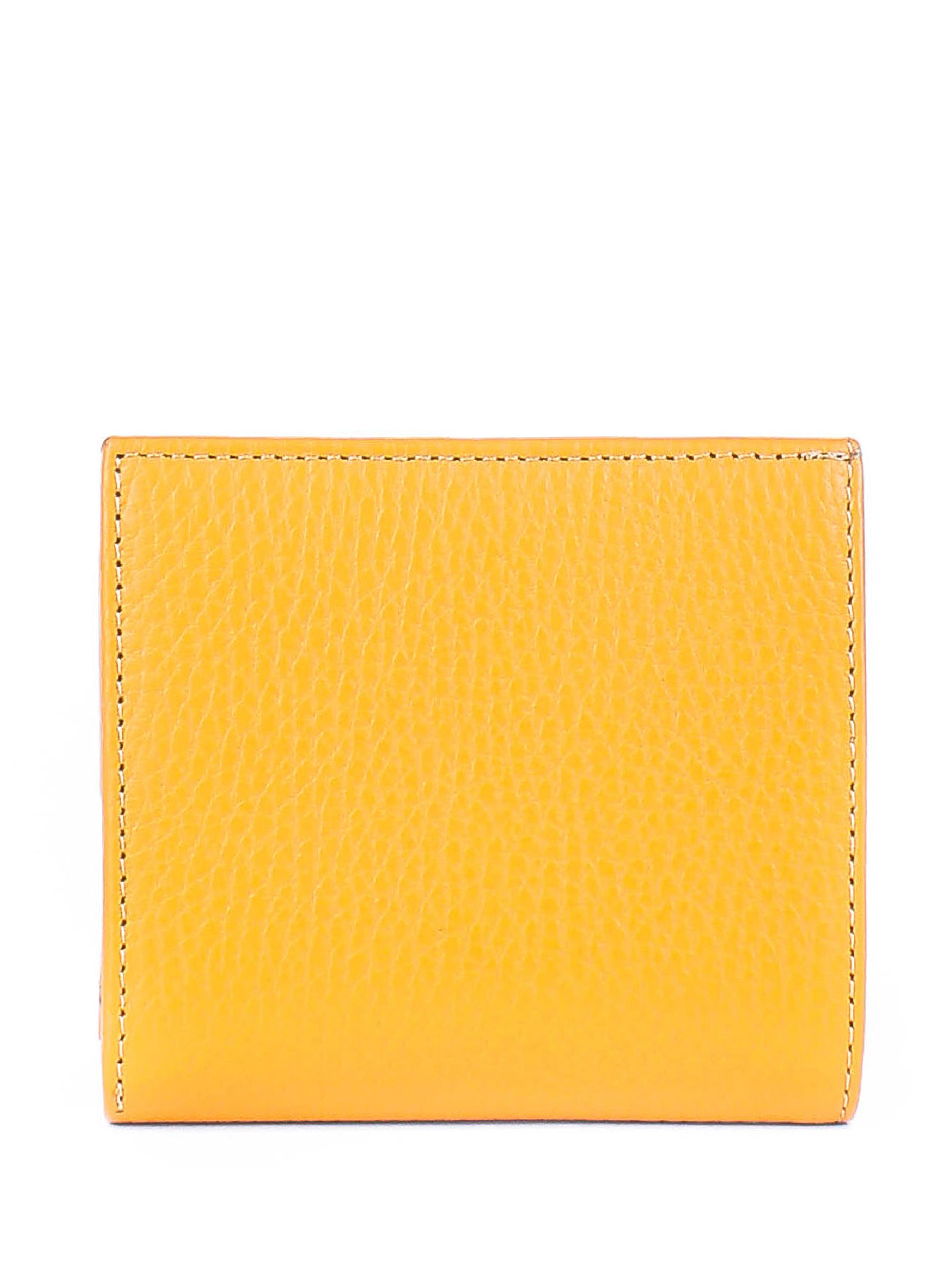 Cartera de piel italiana Amarillo 1066-056