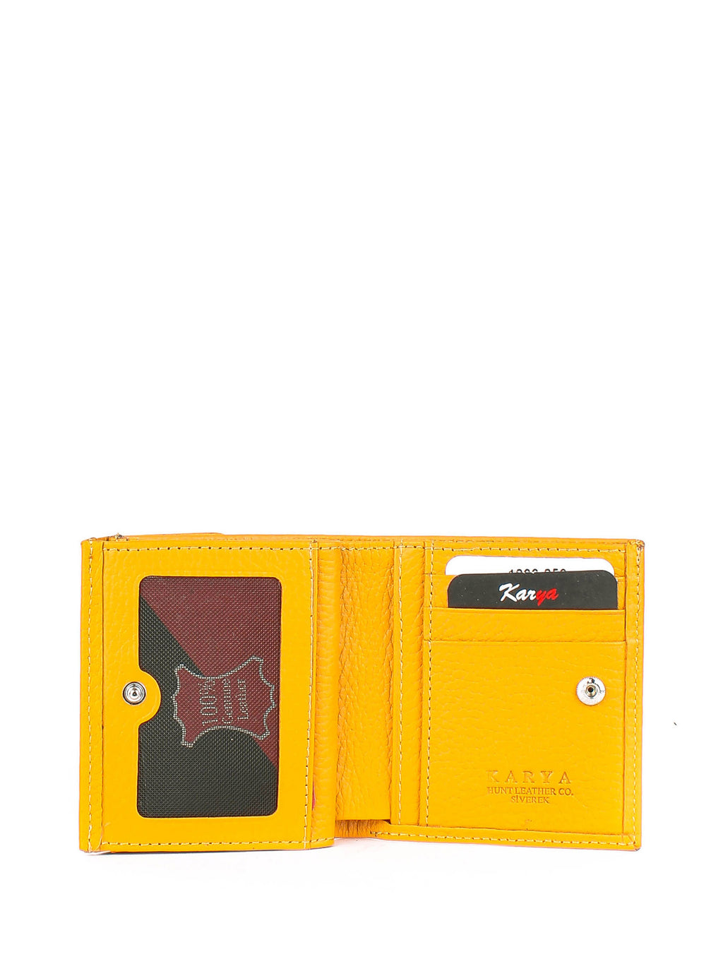 Cartera de piel italiana Amarillo 1066-056