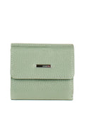 Cartera de piel italiana Verde 1066-026