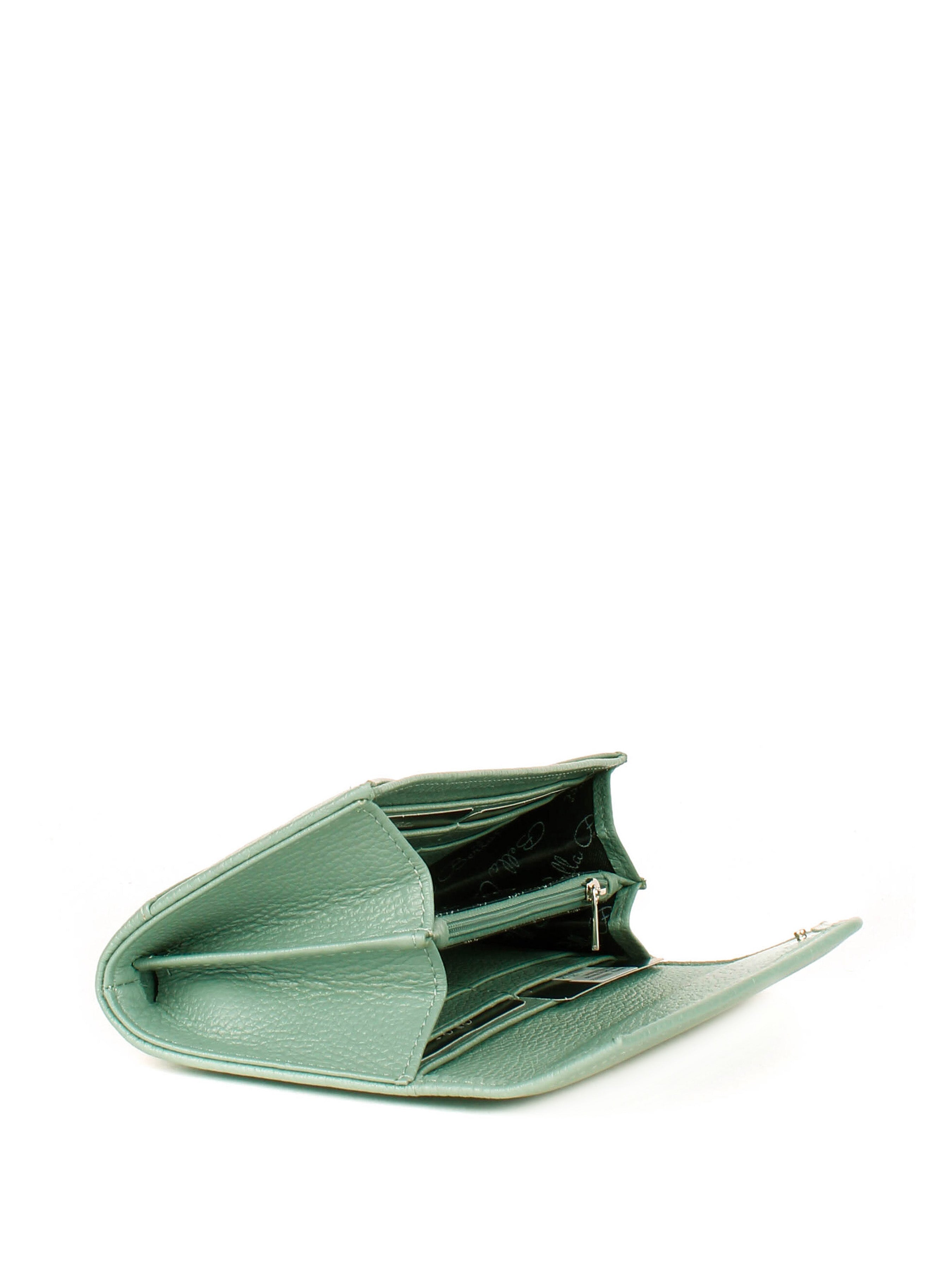 Bandolera de piel italiana Verde 157-752