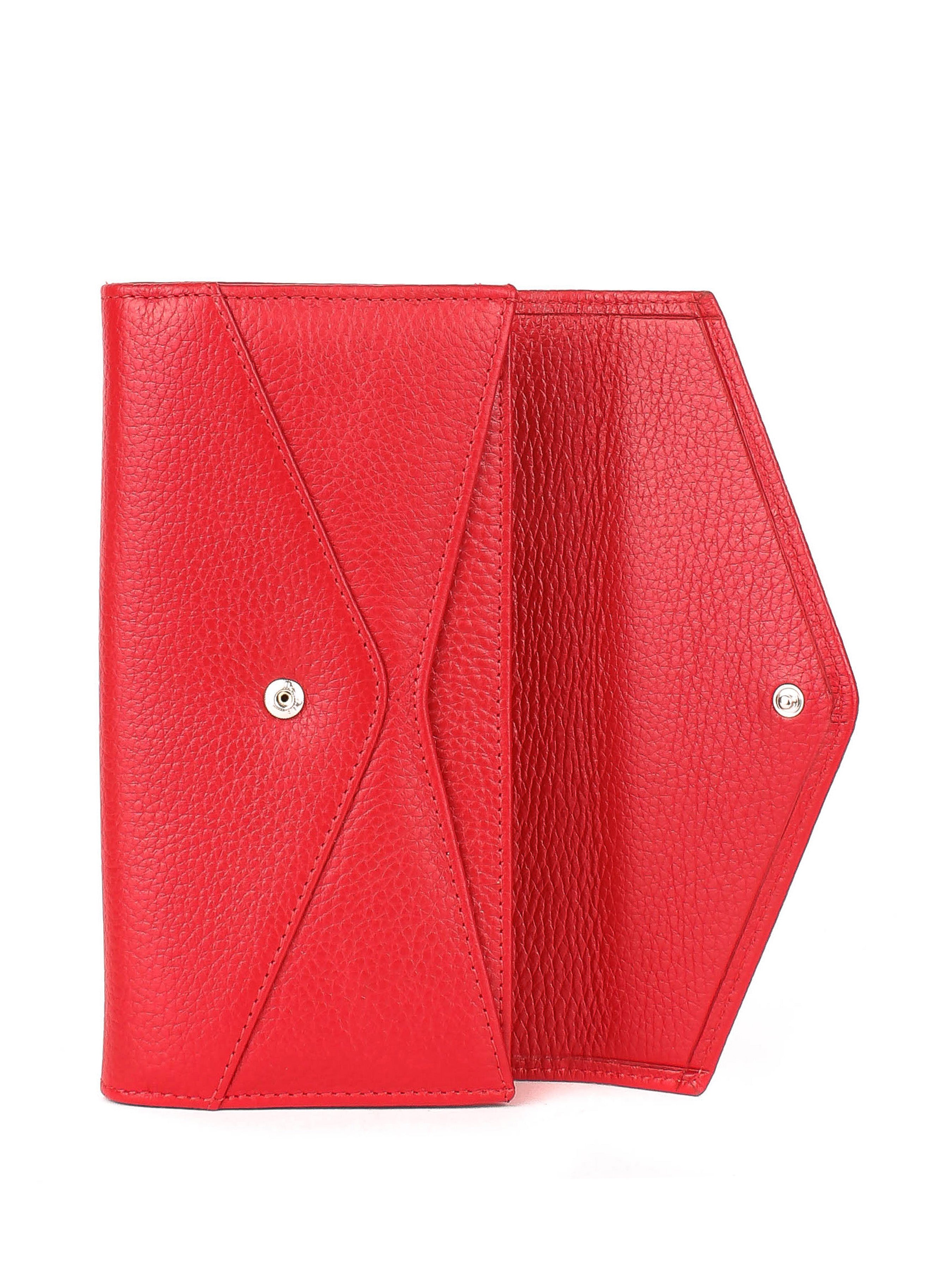 Bandolera de piel italiana Rojo 157-4