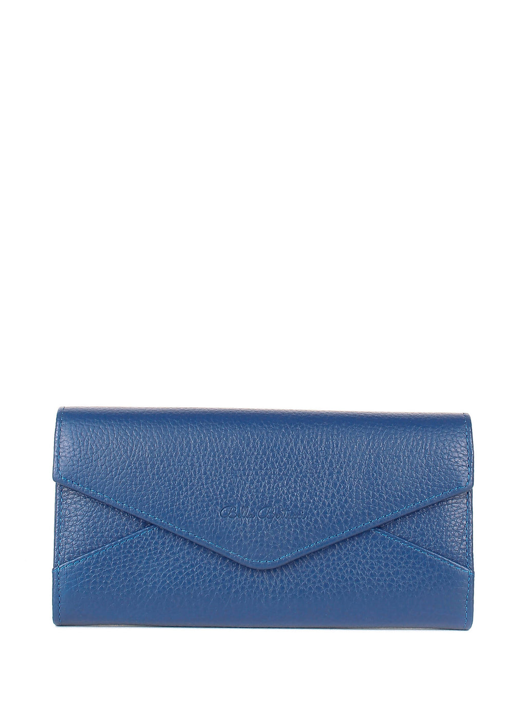 Bandolera de piel italiana Azul 157-607