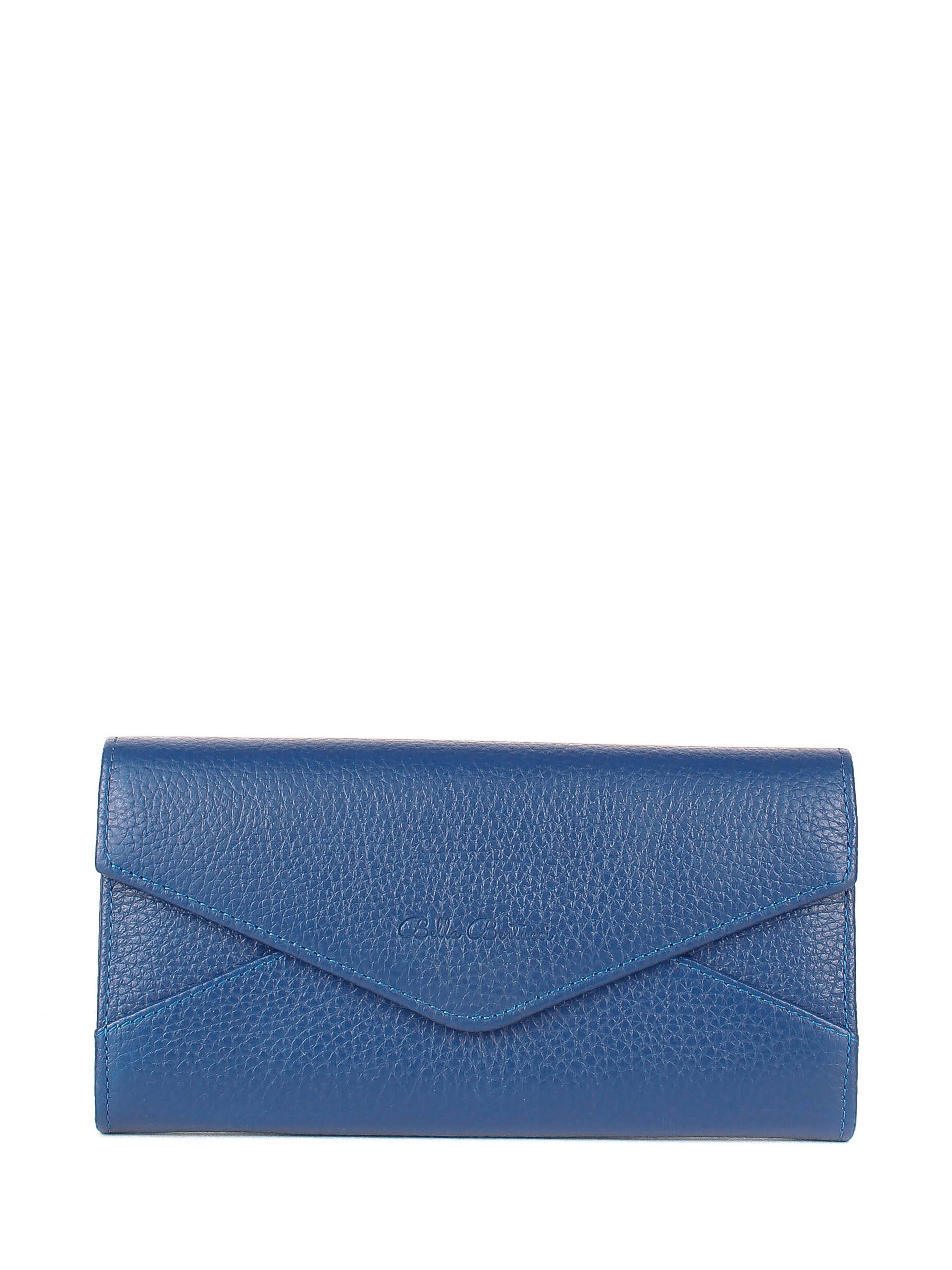 Bandolera de piel italiana Azul 157-607