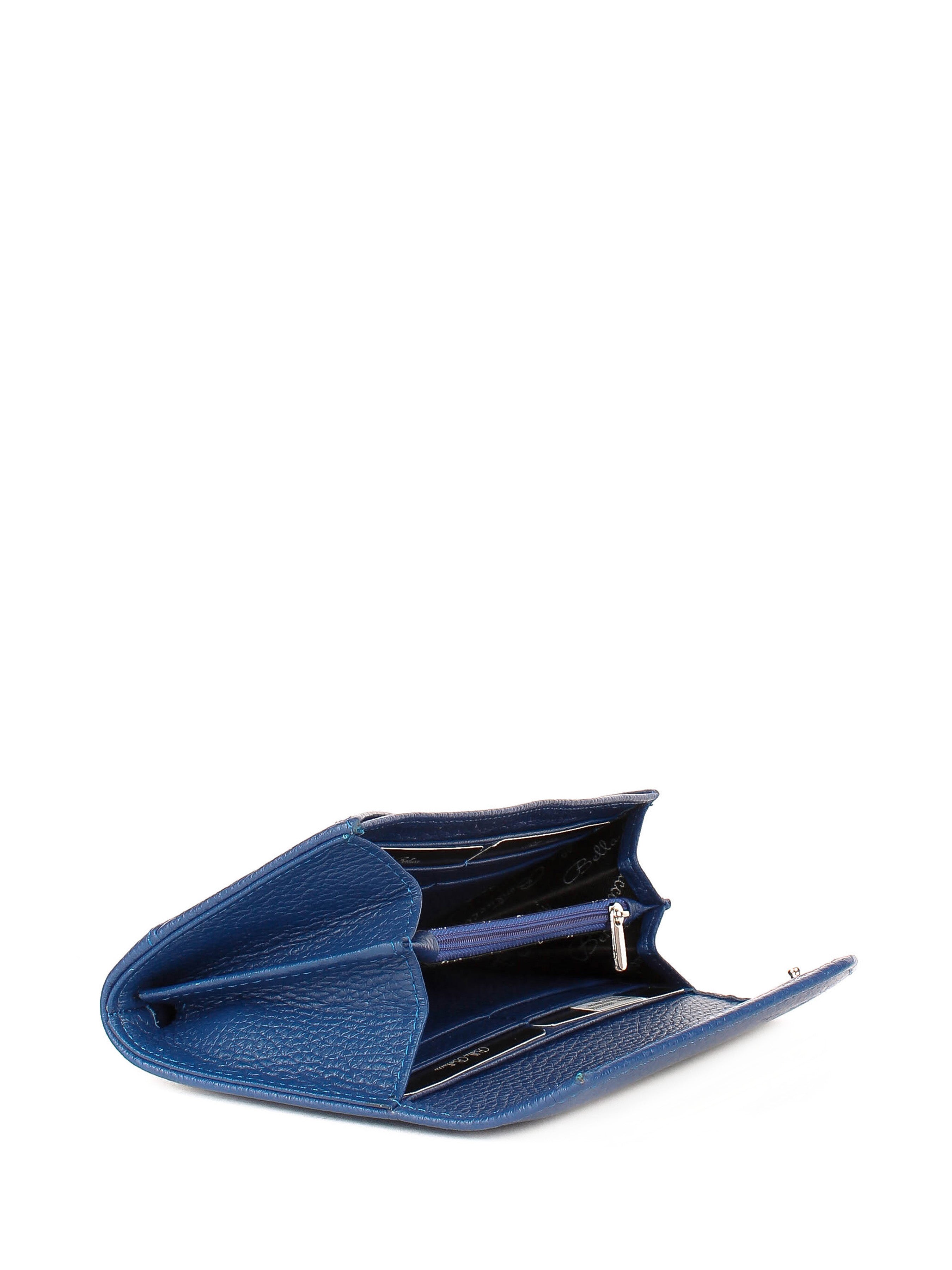 Bandolera de piel italiana Azul 157-607