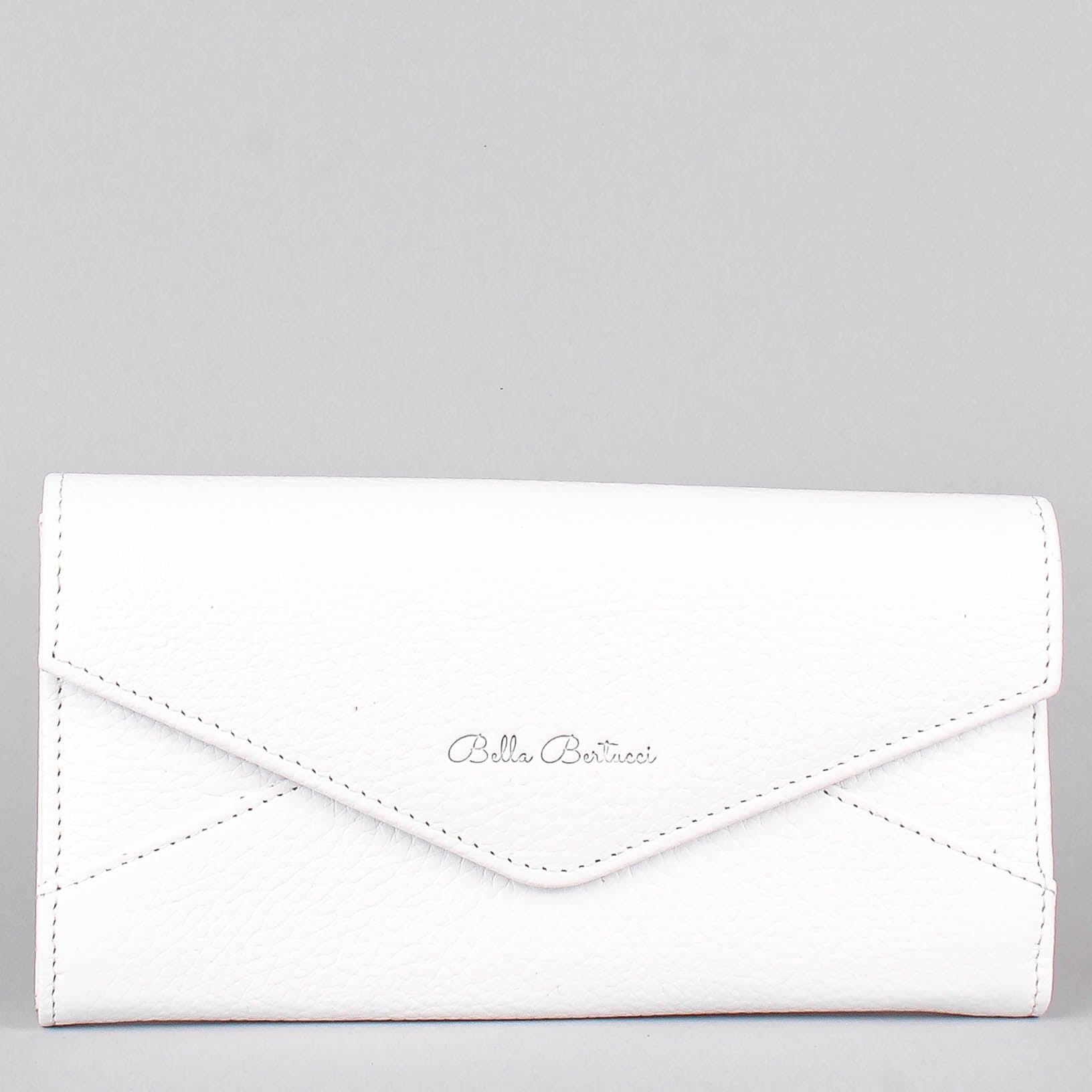 Bandolera de piel italiana Blanco 157-6