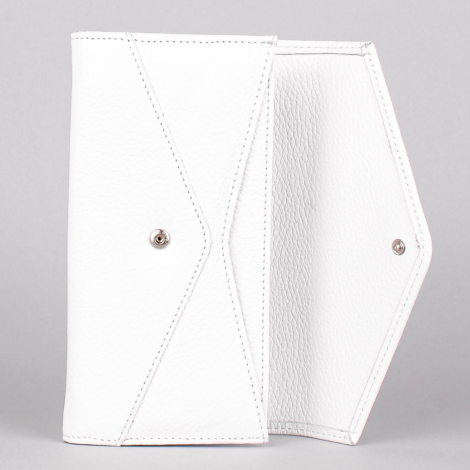 Bandolera de piel italiana Blanco 157-6