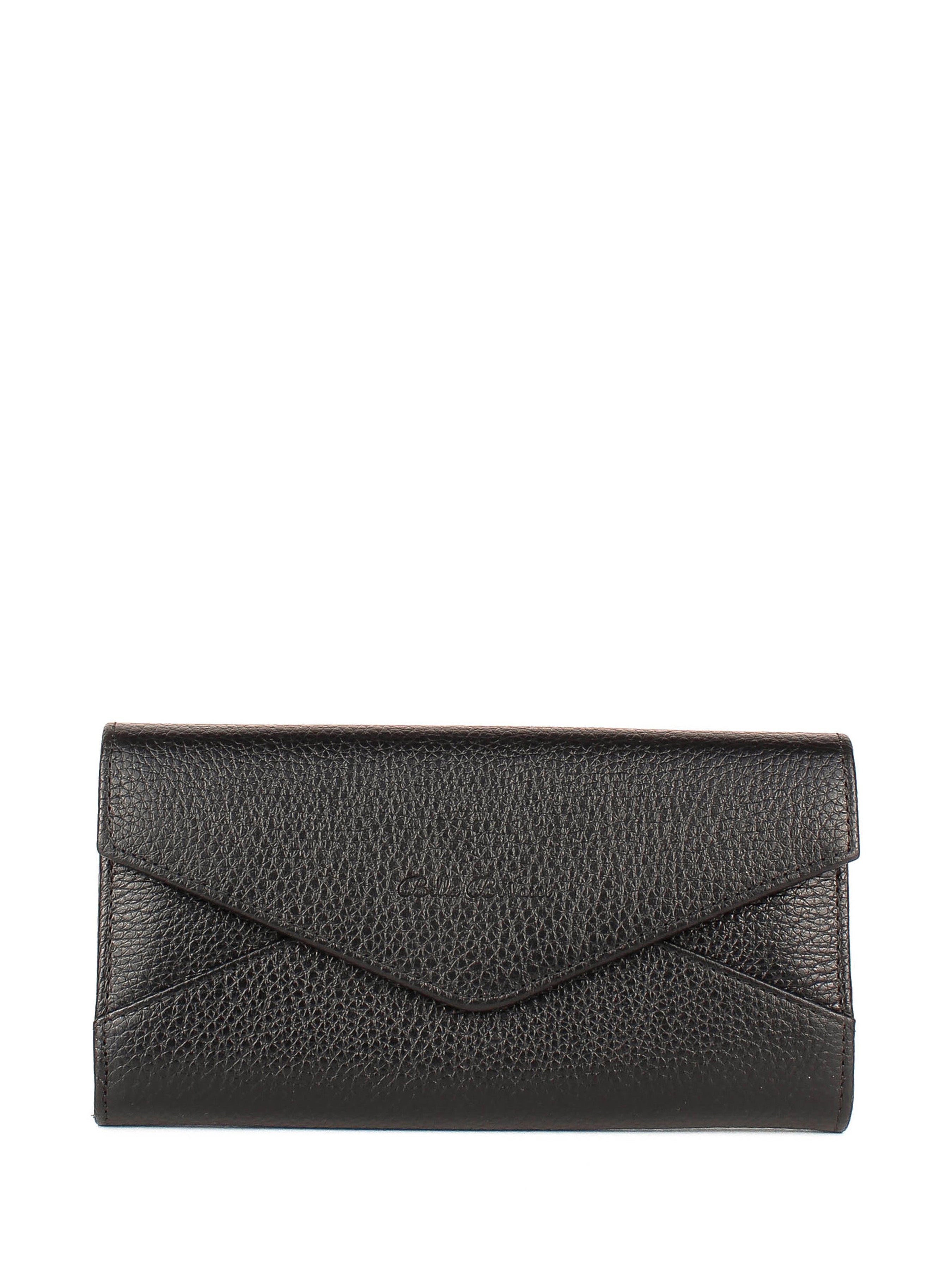 Bandolera de piel italiana Negro 157-01