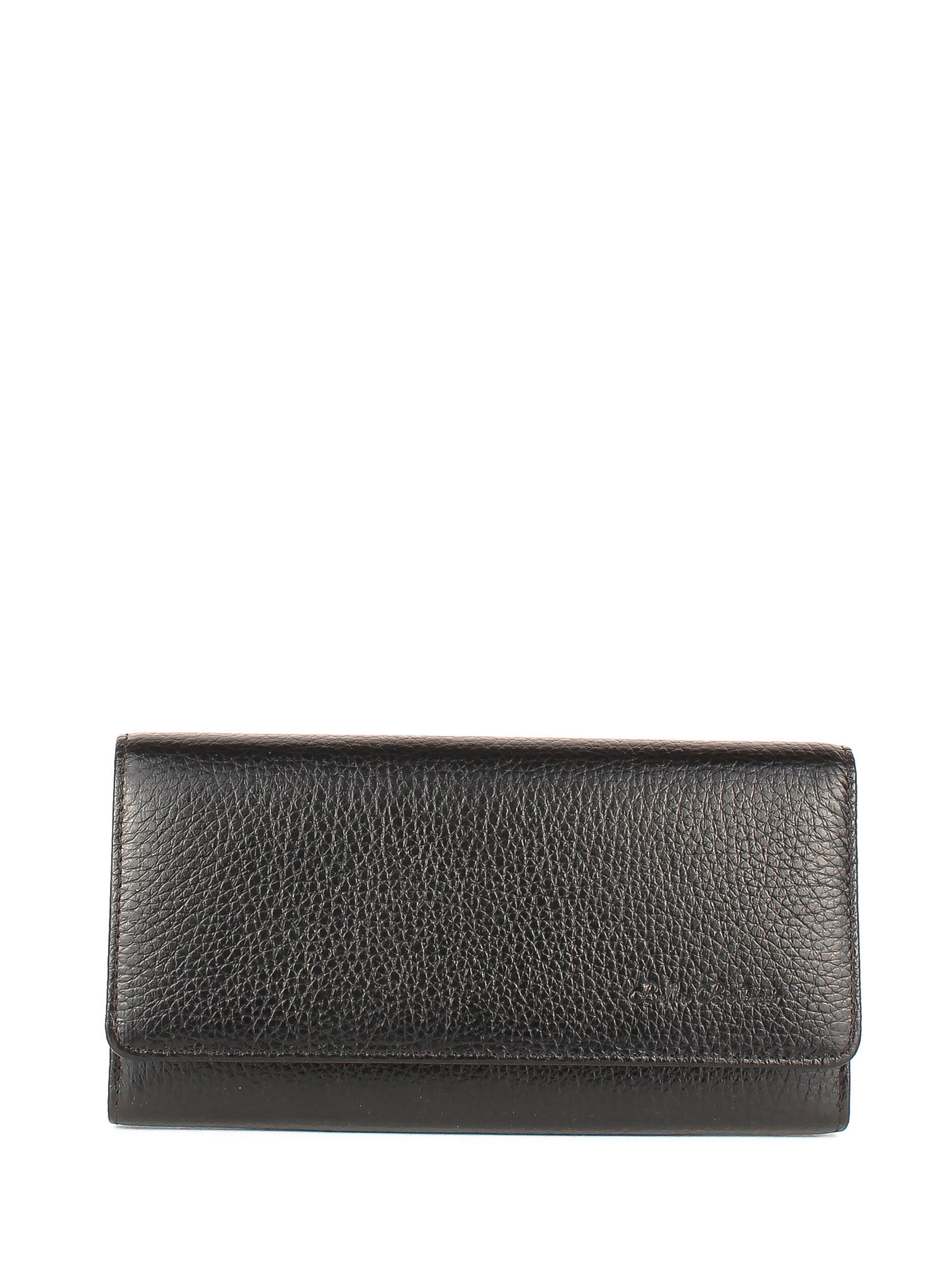 Cartera de piel italiana Negro 900-01