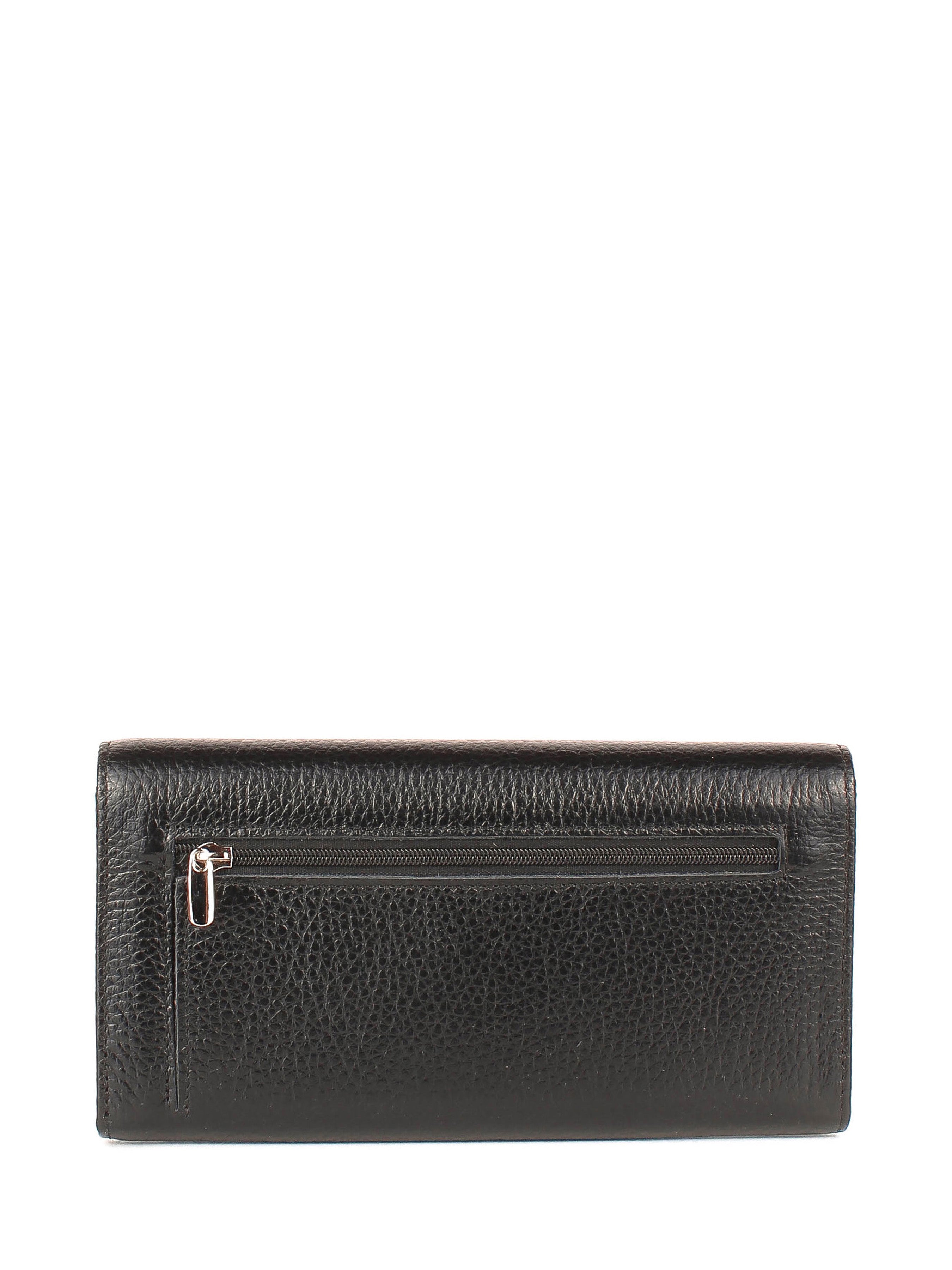 Cartera de piel italiana Negro 900-01