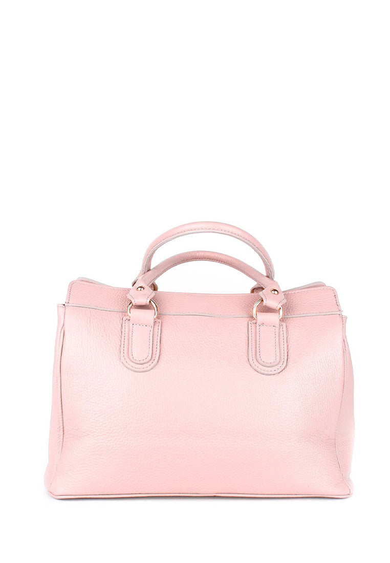 Bolso de mano de piel italiana Magenti Rosa
