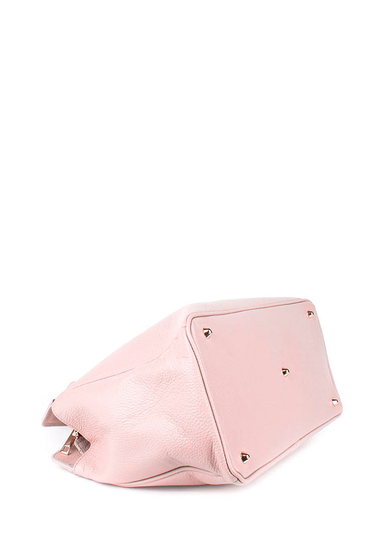 Bolso de mano de piel italiana Magenti Rosa