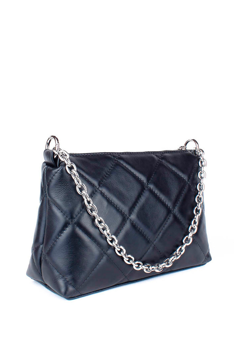 Bandolera de piel italiana Negro 1609-05-37