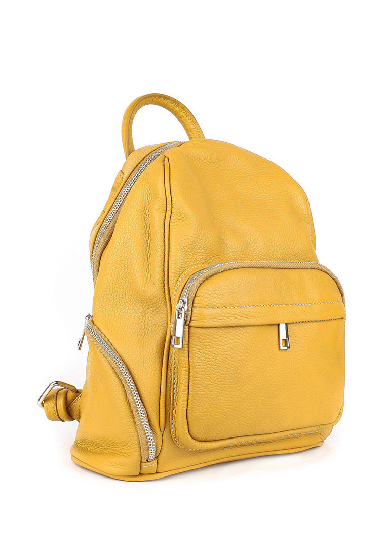 Mochila de piel italiana Amarillo 1235-55-32