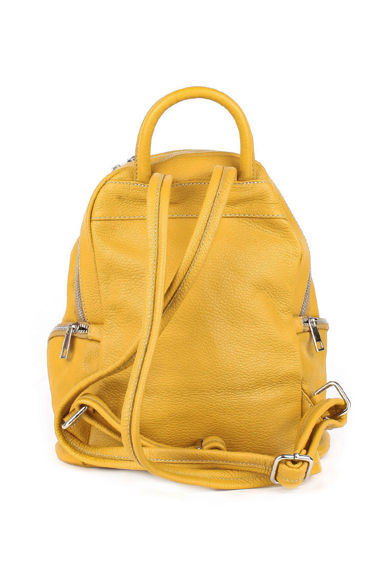 Mochila de piel italiana Amarillo 1235-55-32