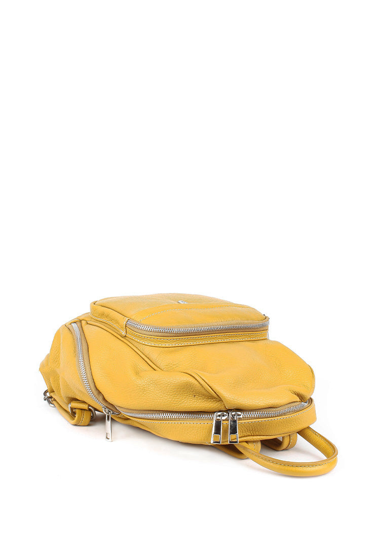 Mochila de piel italiana Amarillo 1235-55-32