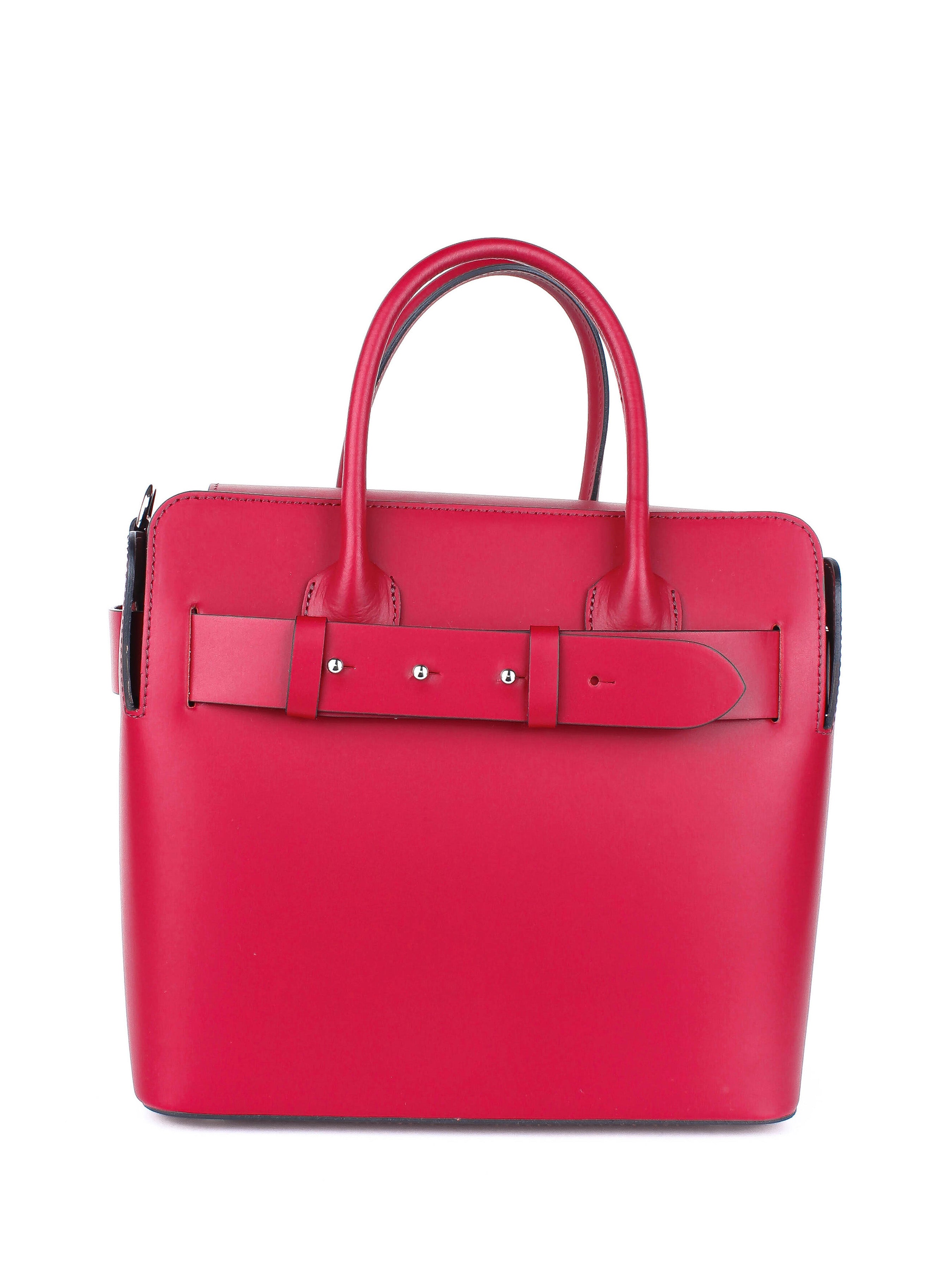 Bolso de mano de piel italiana Marche Rojo