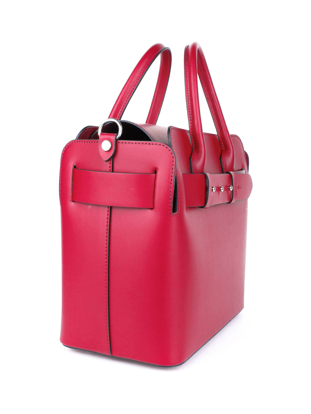 Bolso de mano de piel italiana Marche Rojo