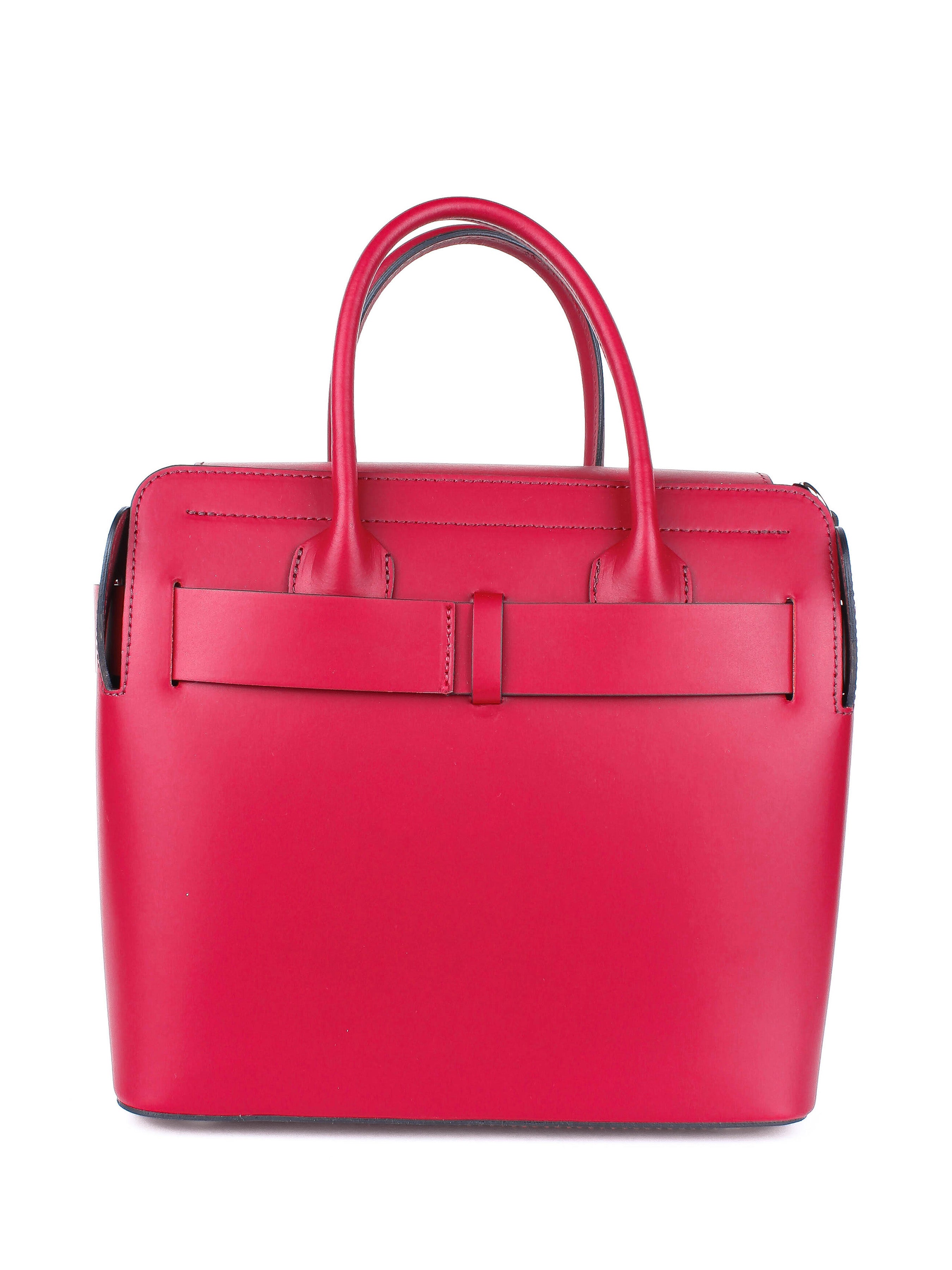 Bolso de mano de piel italiana Marche Rojo