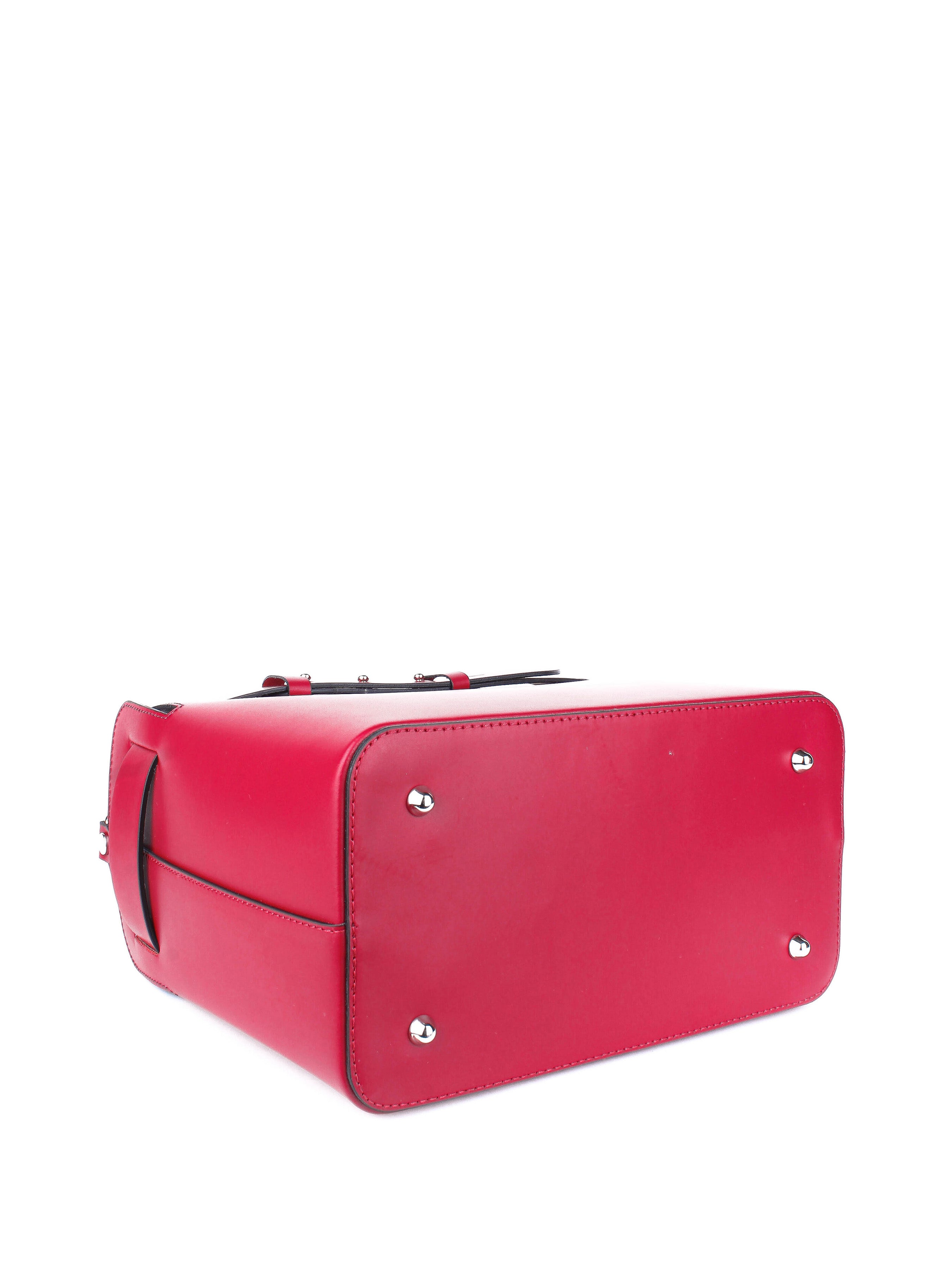 Bolso de mano de piel italiana Marche Rojo