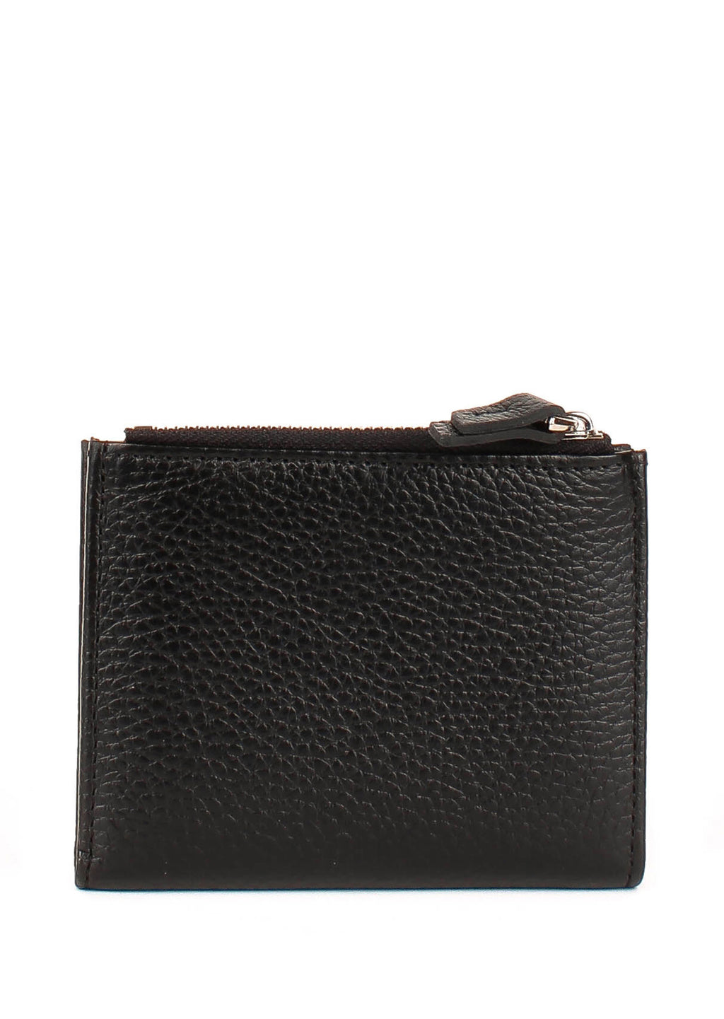 Cartera de piel italiana Negro 960-01