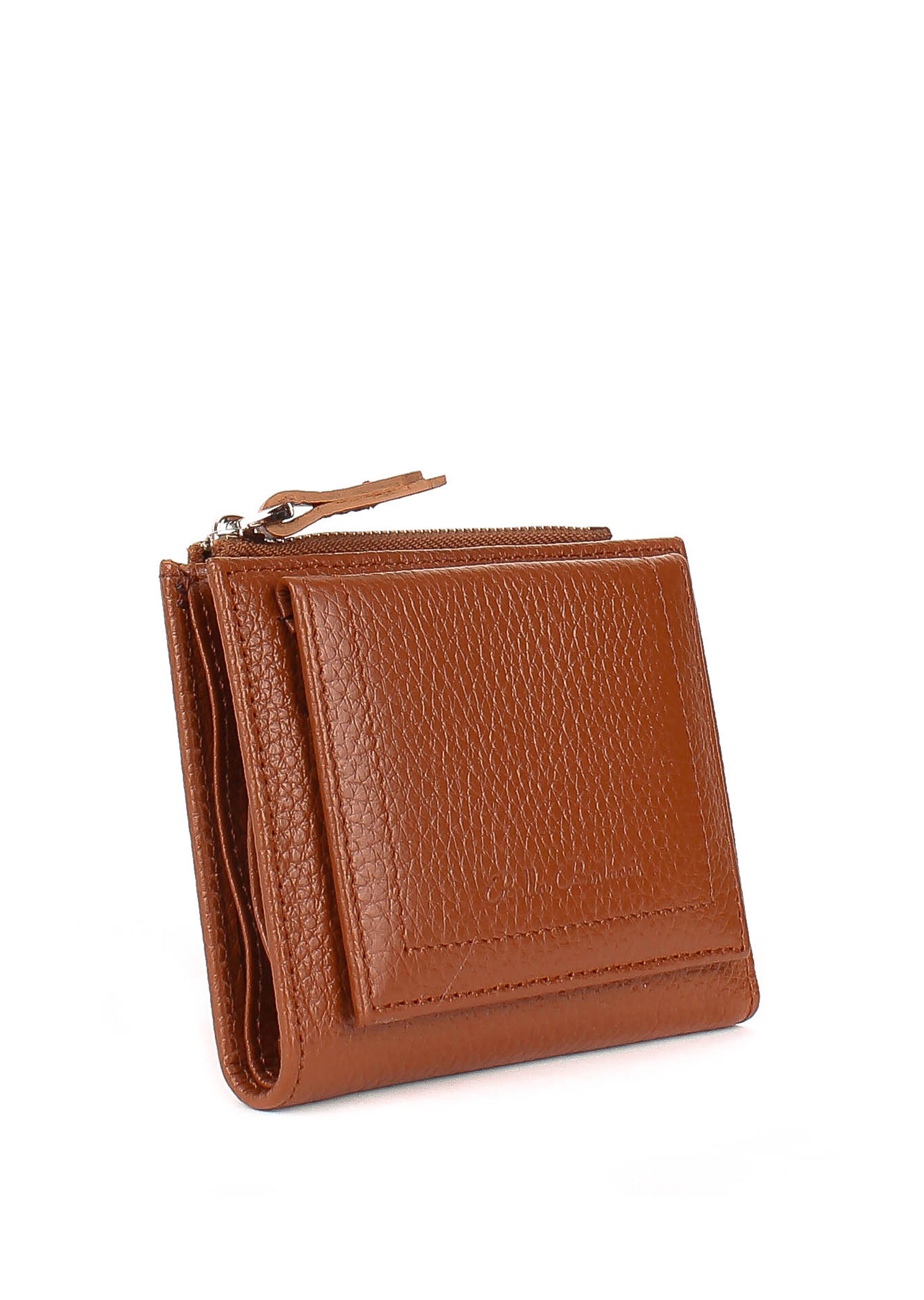 Cartera de piel italiana Rojo 960-5