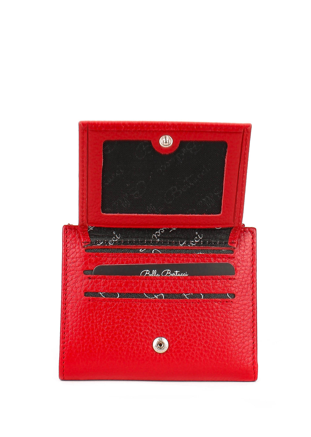 Cartera de piel italiana Rojo 960-4