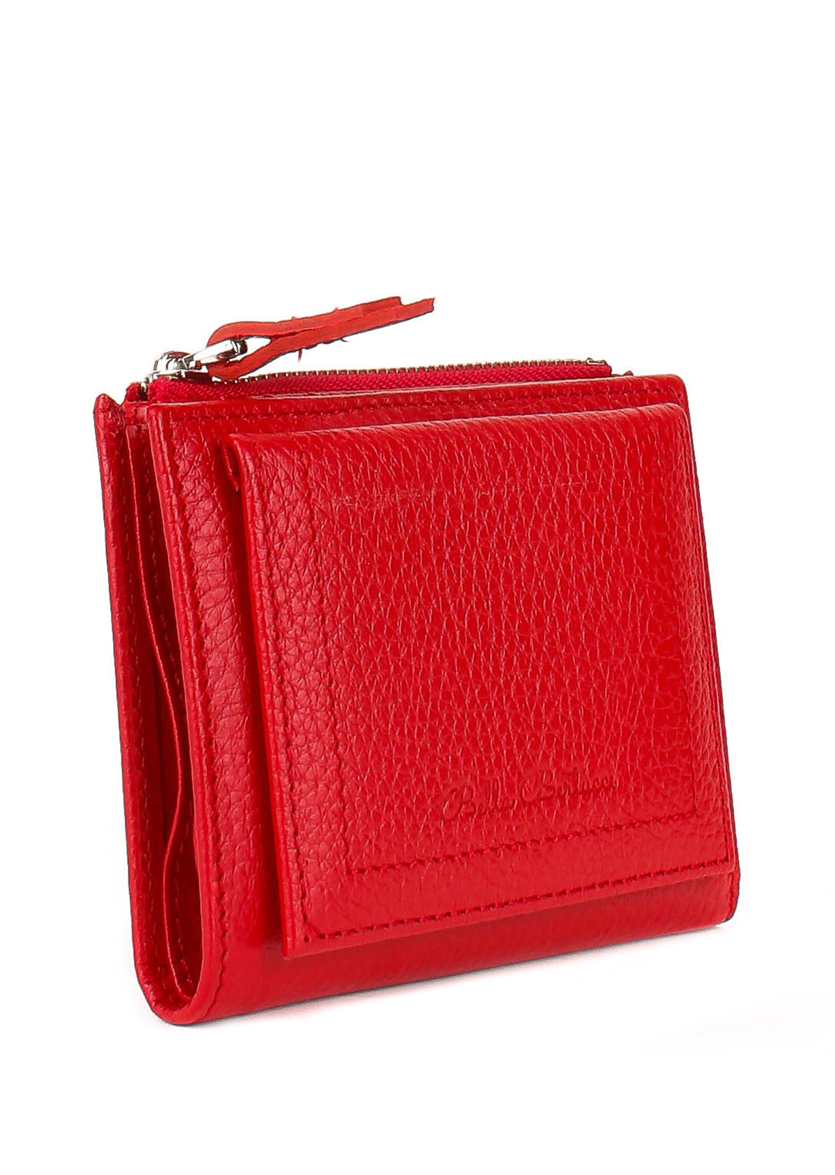 Cartera de piel italiana Rojo 960-4