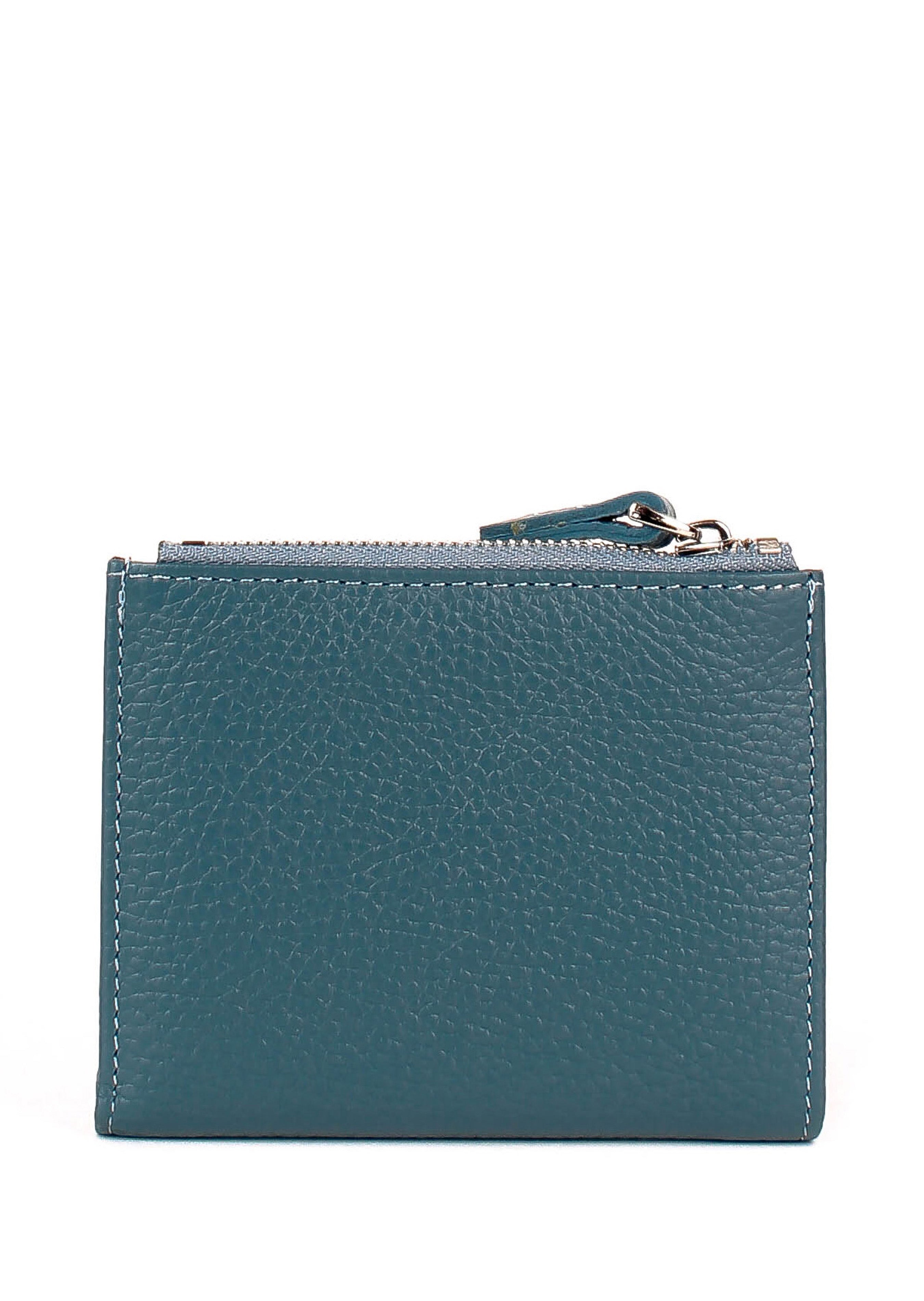 Cartera de piel italiana Темно блакитний 960-418