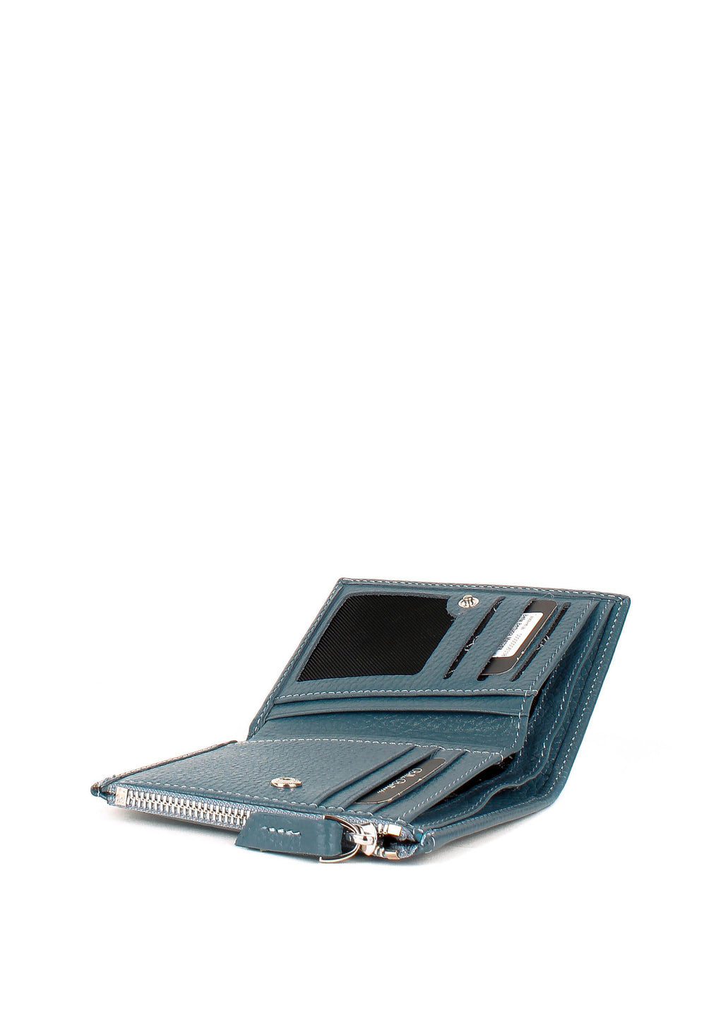 Cartera de piel italiana Темно блакитний 960-418