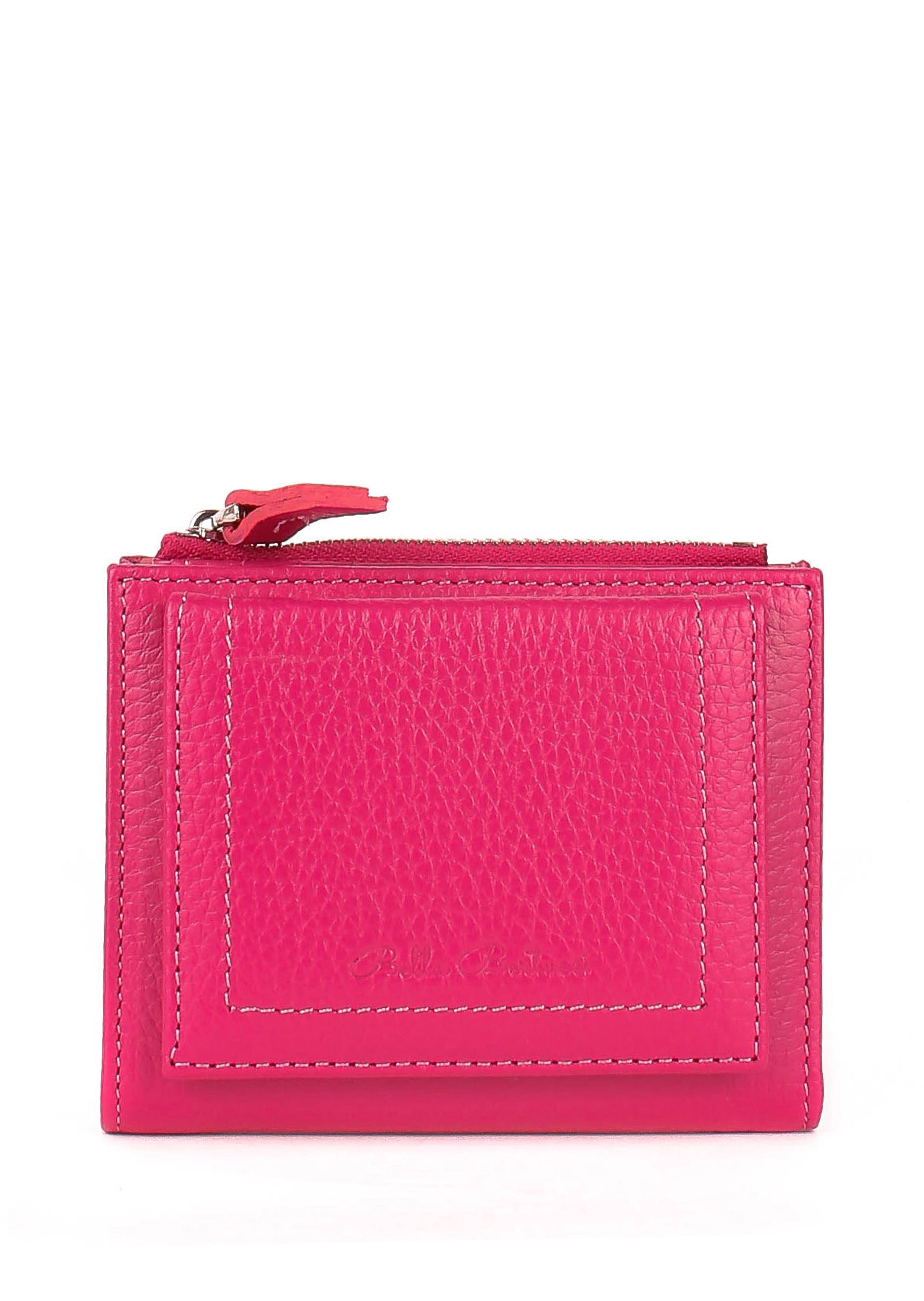 Cartera de piel italiana Rosa 960-369