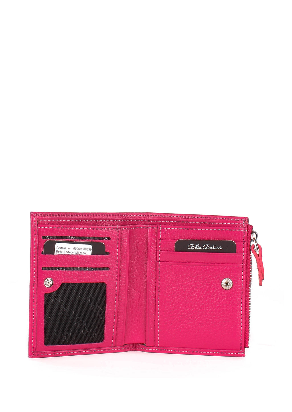 Cartera de piel italiana Rosa 960-369