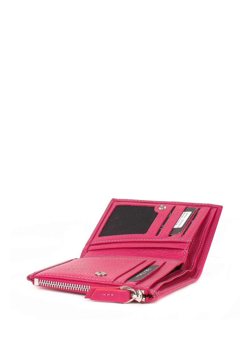 Cartera de piel italiana Rosa 960-369