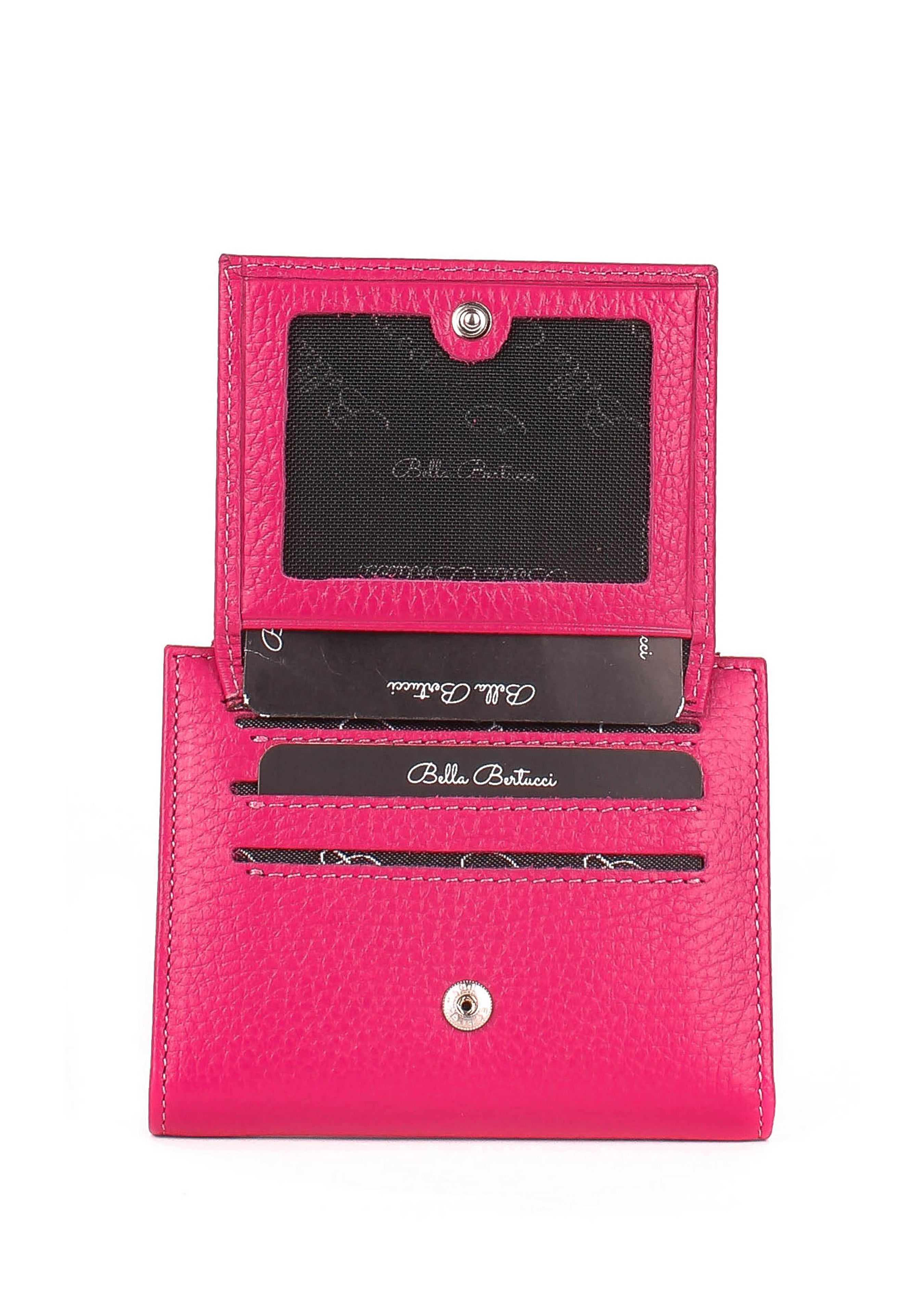 Cartera de piel italiana Rosa 960-369