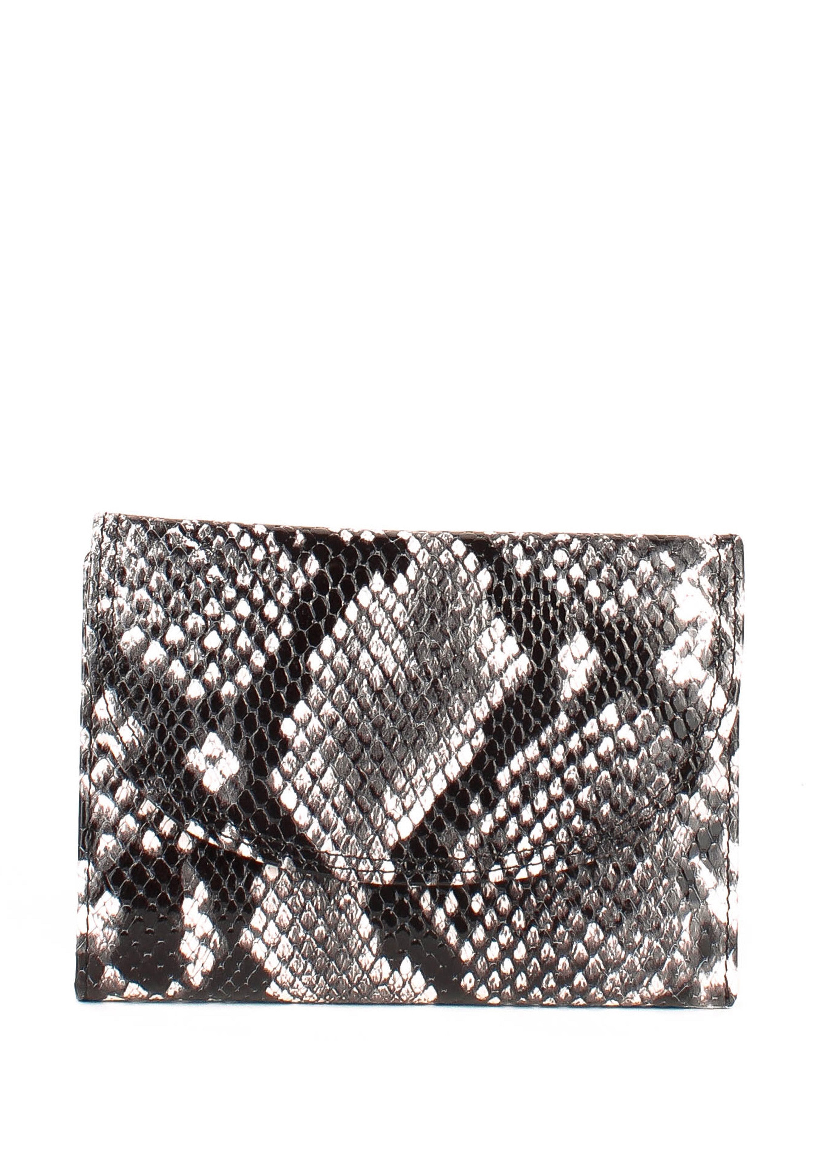 Bandolera de piel italiana Gris 034-993