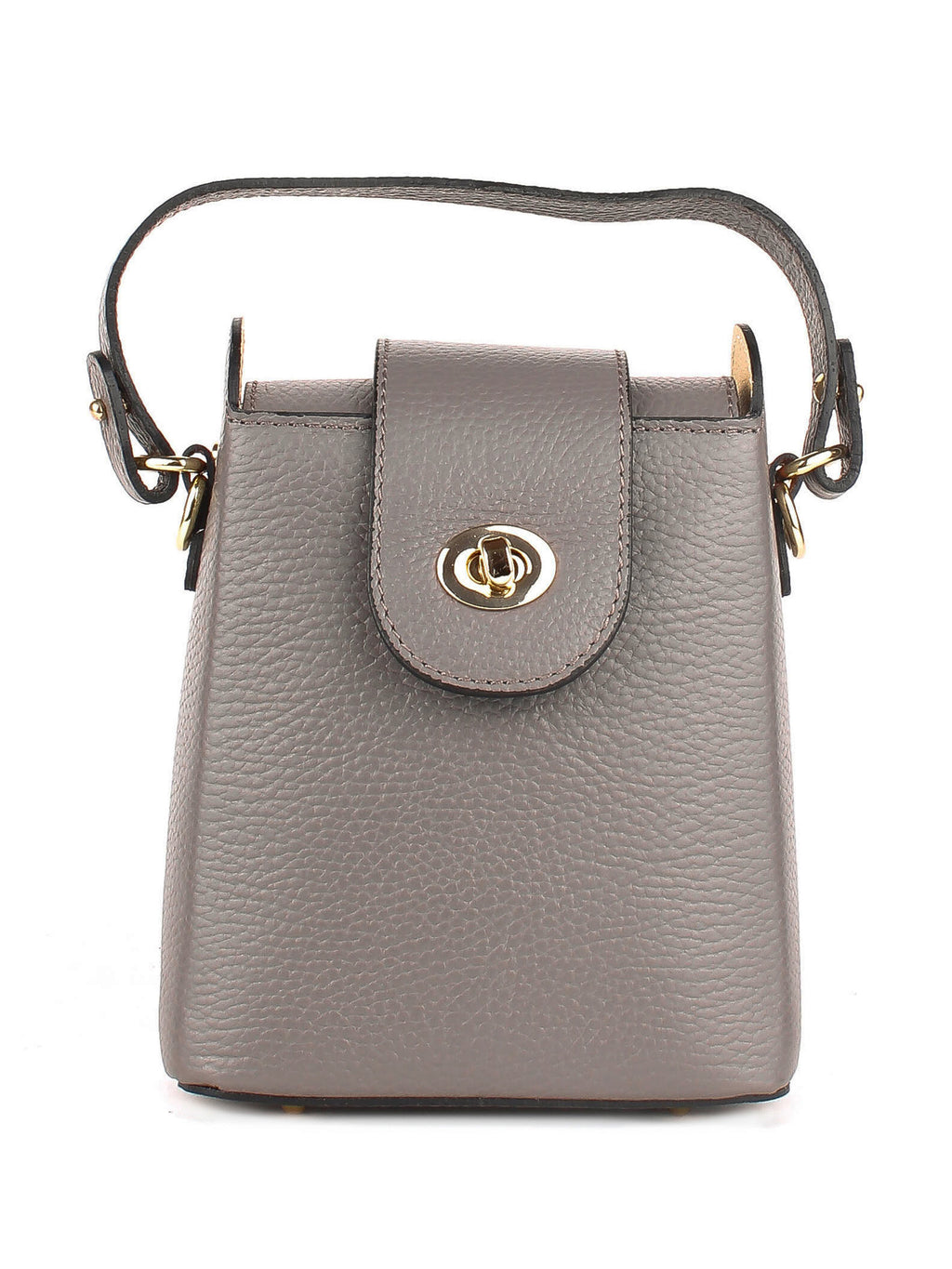 Bandolera de piel italiana Gris, Beige 8811-98-32