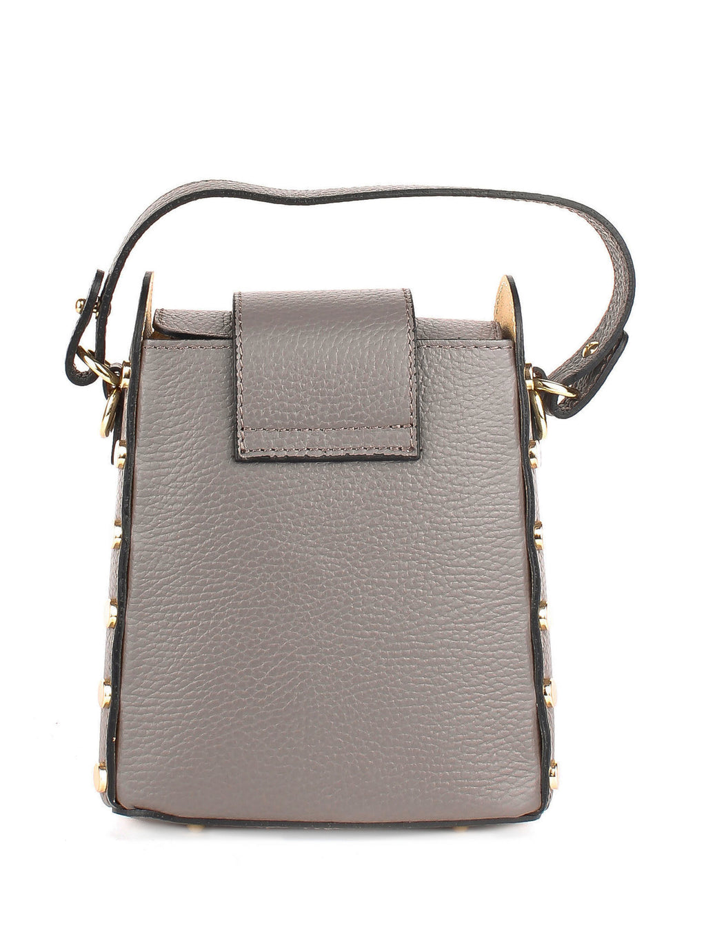 Bandolera de piel italiana Gris, Beige 8811-98-32