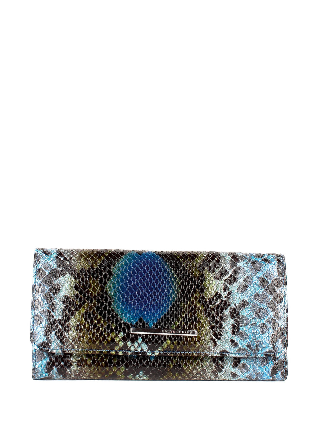 Cartera de piel italiana Azul 1146-550