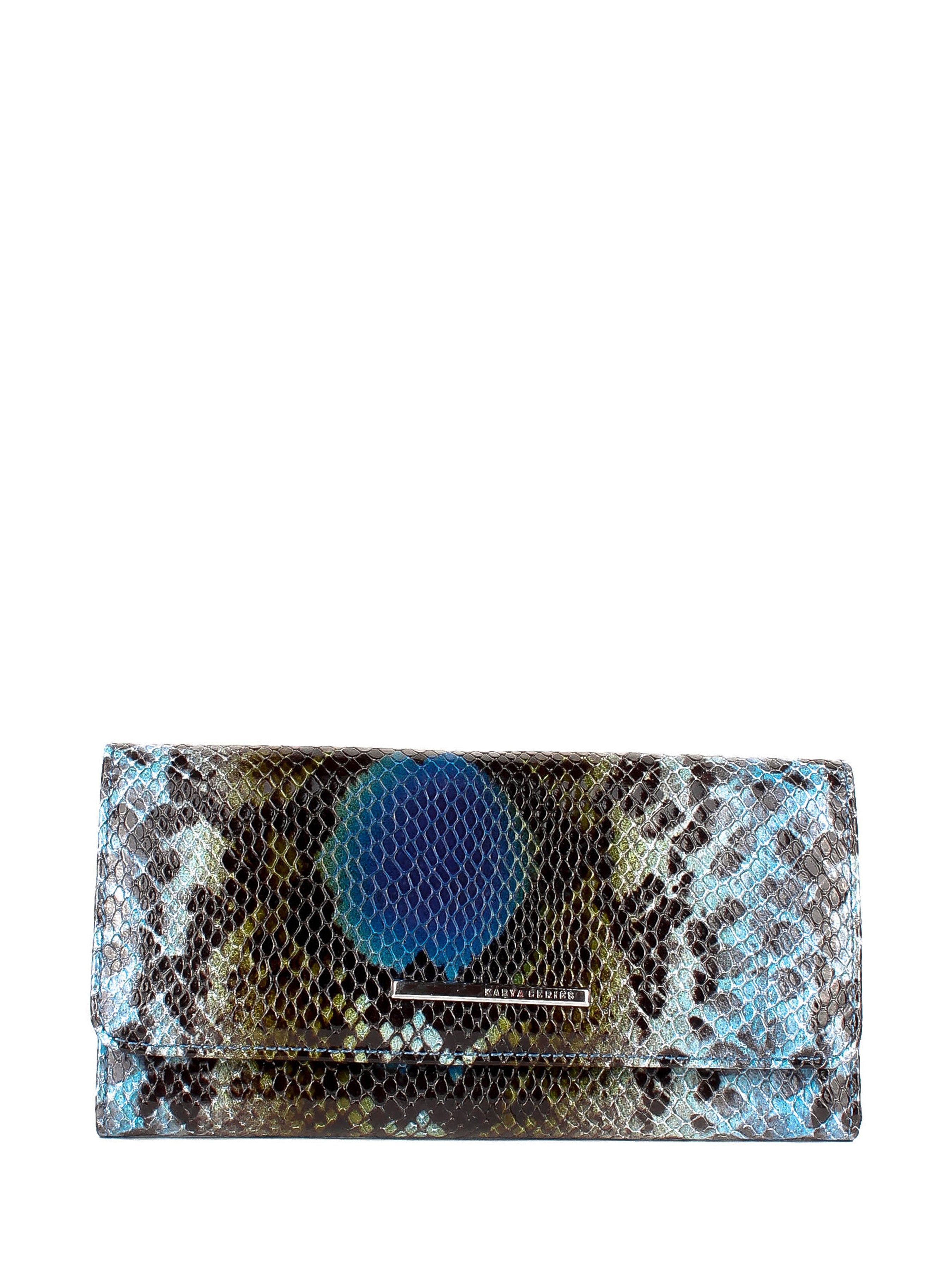 Cartera de piel italiana Azul 1146-550